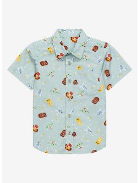 Star Wars Chibi Characters Allover Print Toddler Woven Button-Up - BoxLunch Exclusive, , hi-res