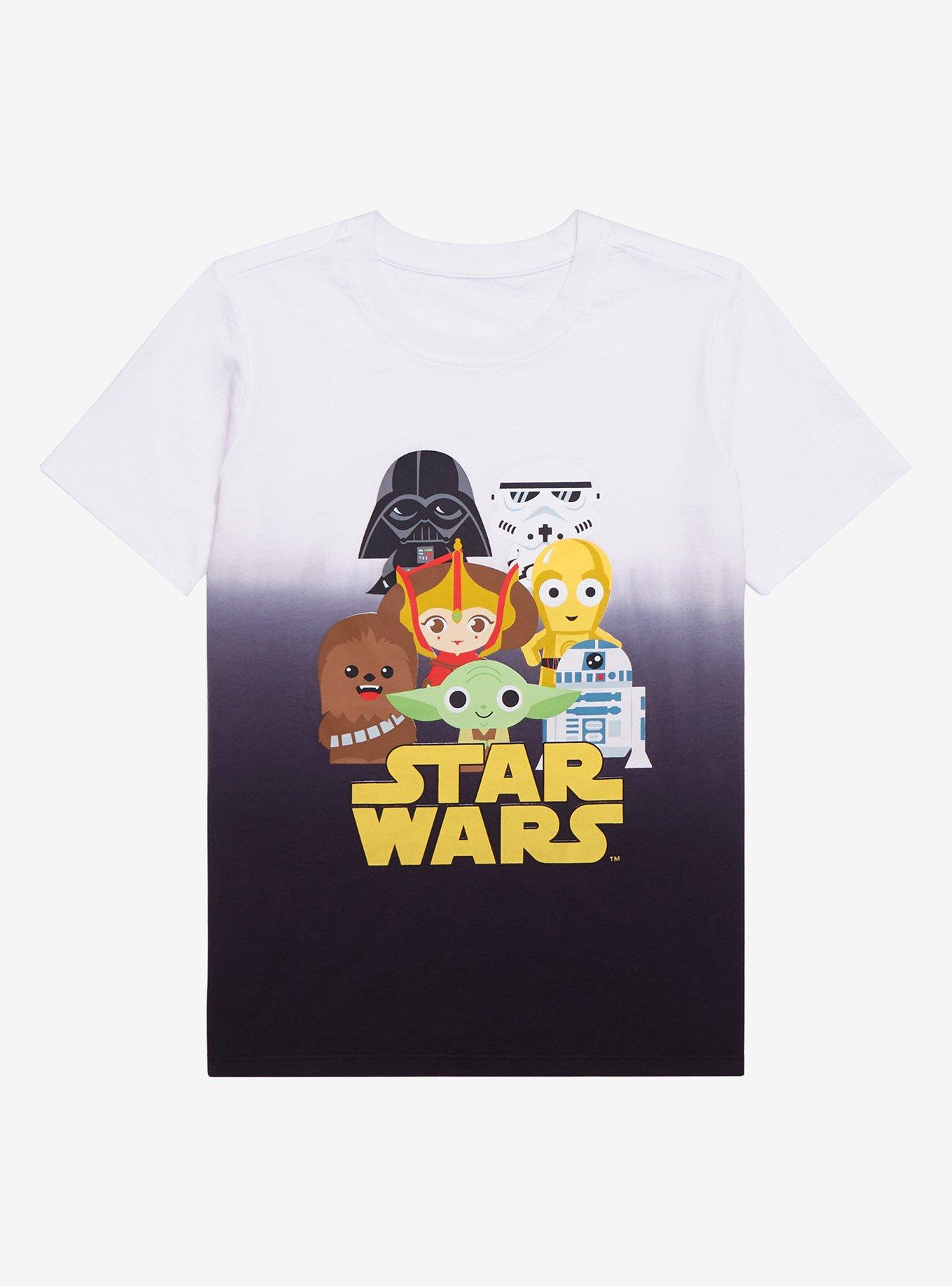 Star Wars Chibi Characters Youth Dip-Dye T-Shirt - BoxLunch Exclusive, DIP DYE, hi-res