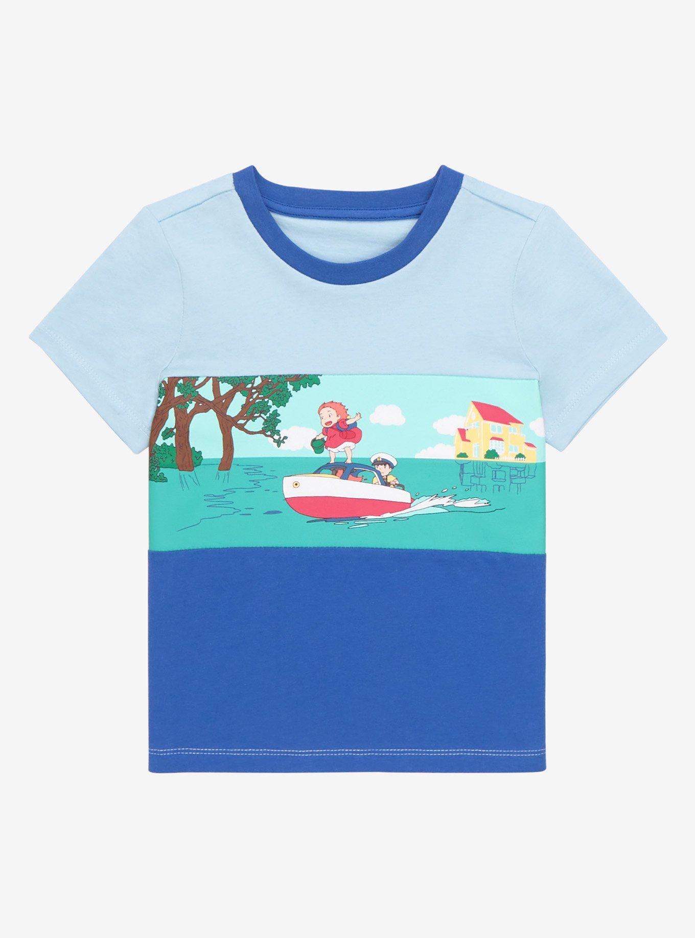 Studio Ghibli Ponyo Sosuke & Ponyo Boat Panel Toddler T-Shirt - BoxLunch Exclusive, MULTI, hi-res
