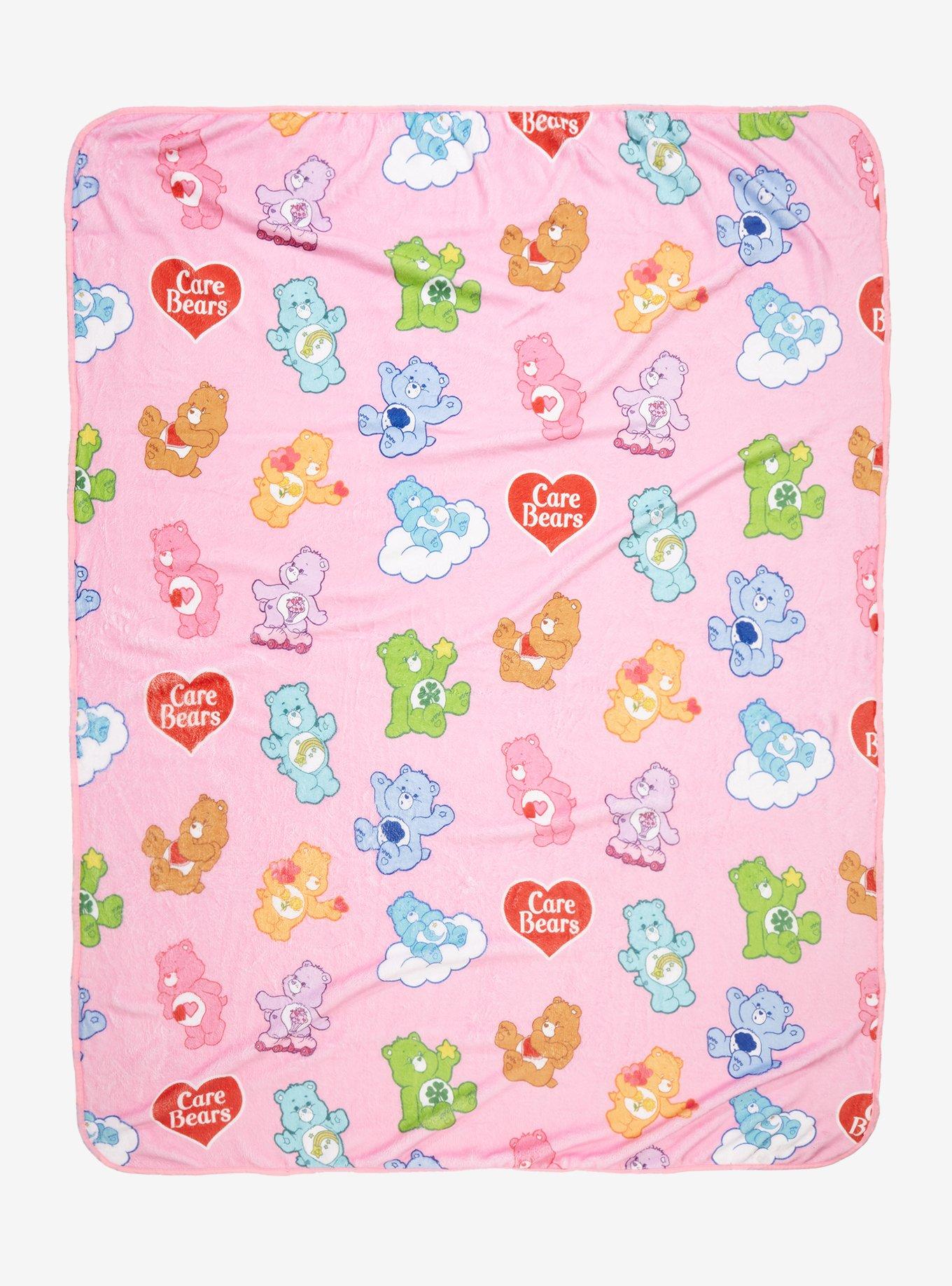 Care Bears baby cozy blanket with white hat and blanket new! 