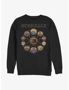 Marvel Eternals Circular Gold Heroes Crew Sweatshirt, , hi-res