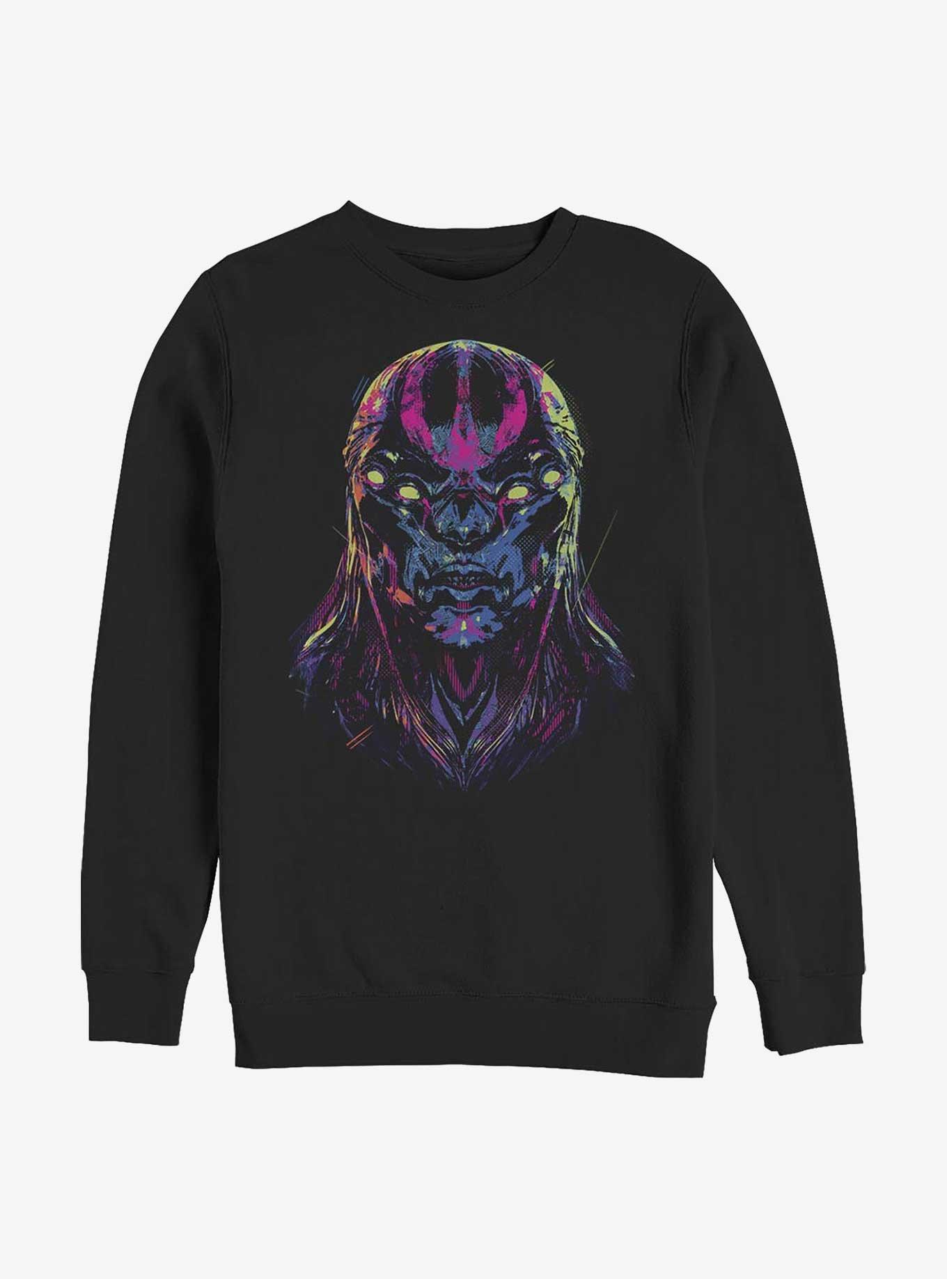 Marvel Eternals Kro Devious Face Crew Sweatshirt, BLACK, hi-res