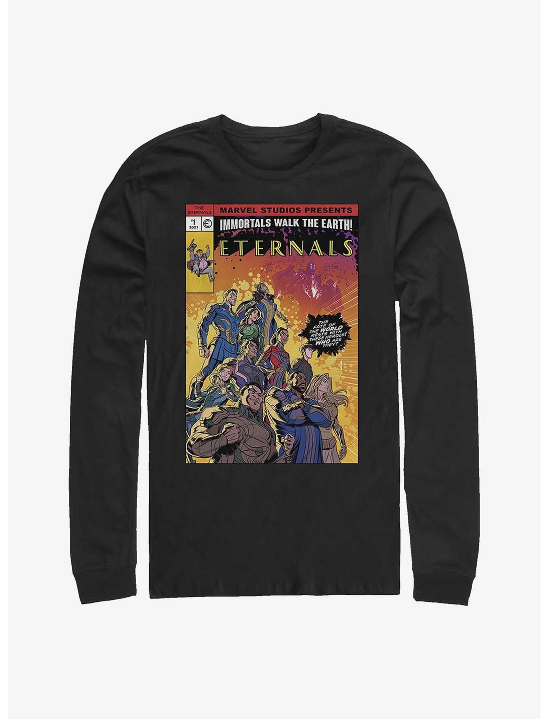 Marvel Eternals Comic Cover Long-Sleeve T-Shirt, BLACK, hi-res