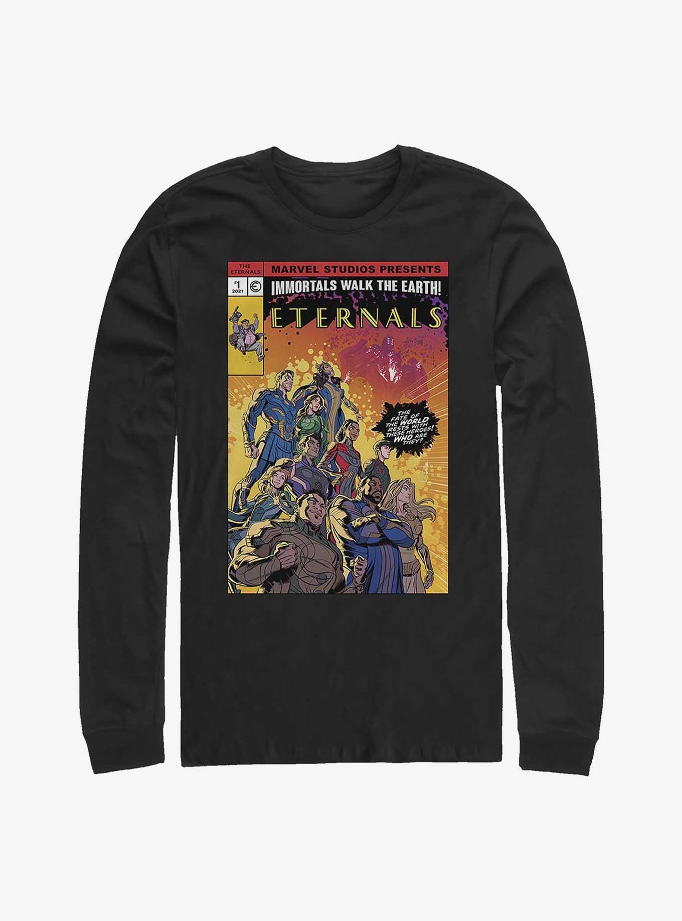 Marvel Eternals Comic Cover Long-Sleeve T-Shirt, BLACK, hi-res