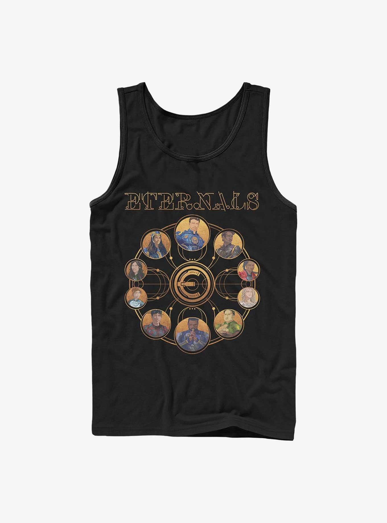 Marvel Eternals Circular Gold Heroes Tank, BLACK, hi-res