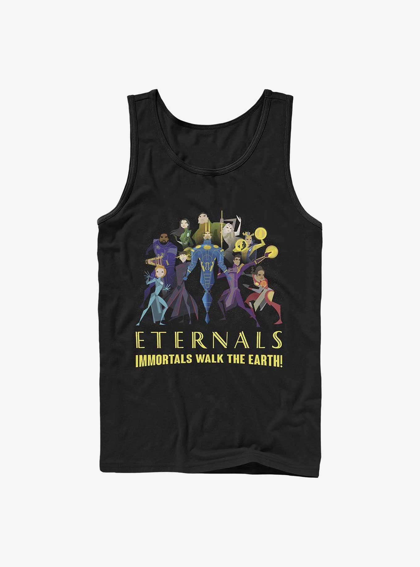 Marvel Eternals Immortals Walk The Earth Tank, BLACK, hi-res