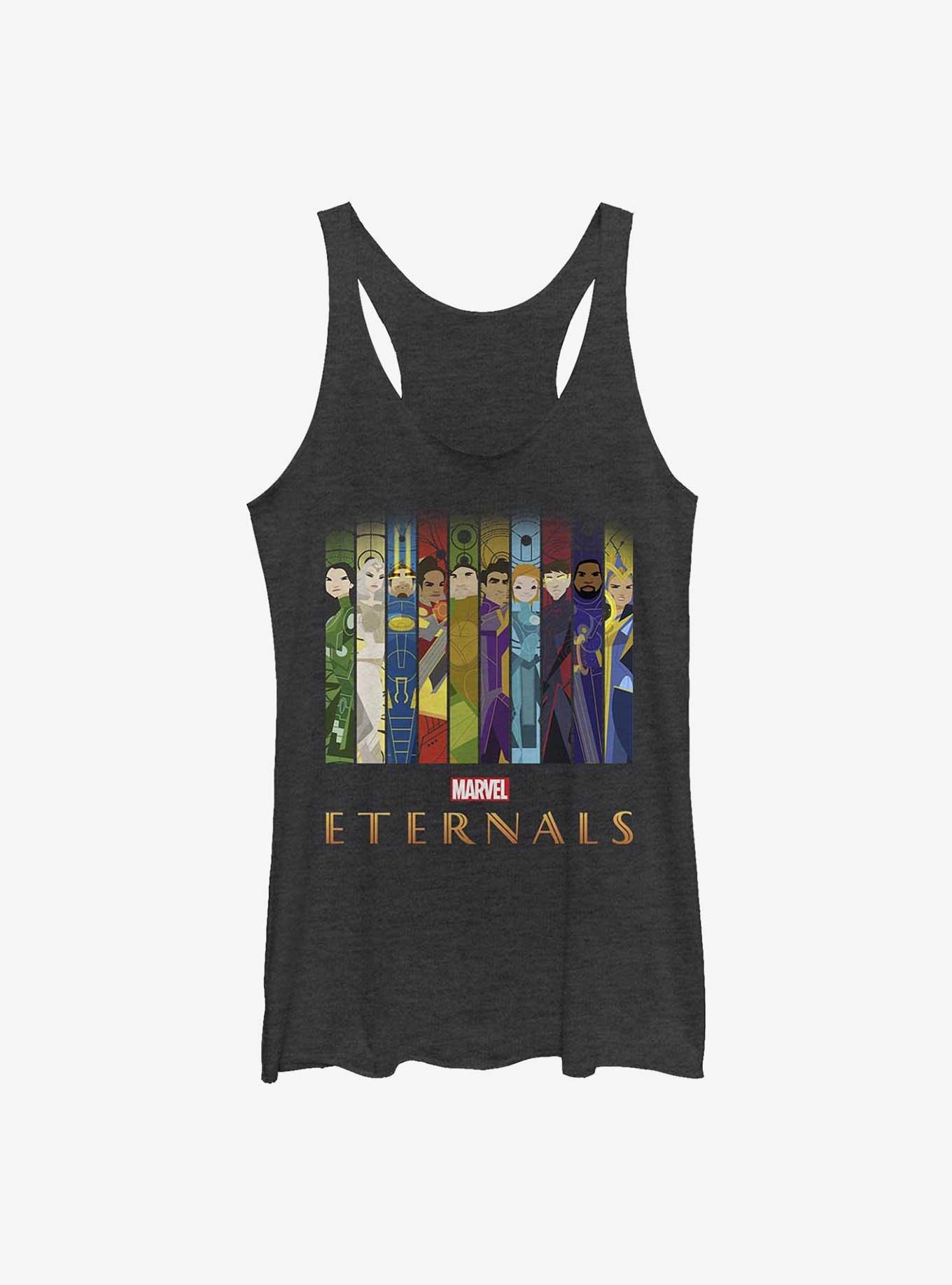 Marvel Eternals Panels Girls Tank, BLK HTR, hi-res