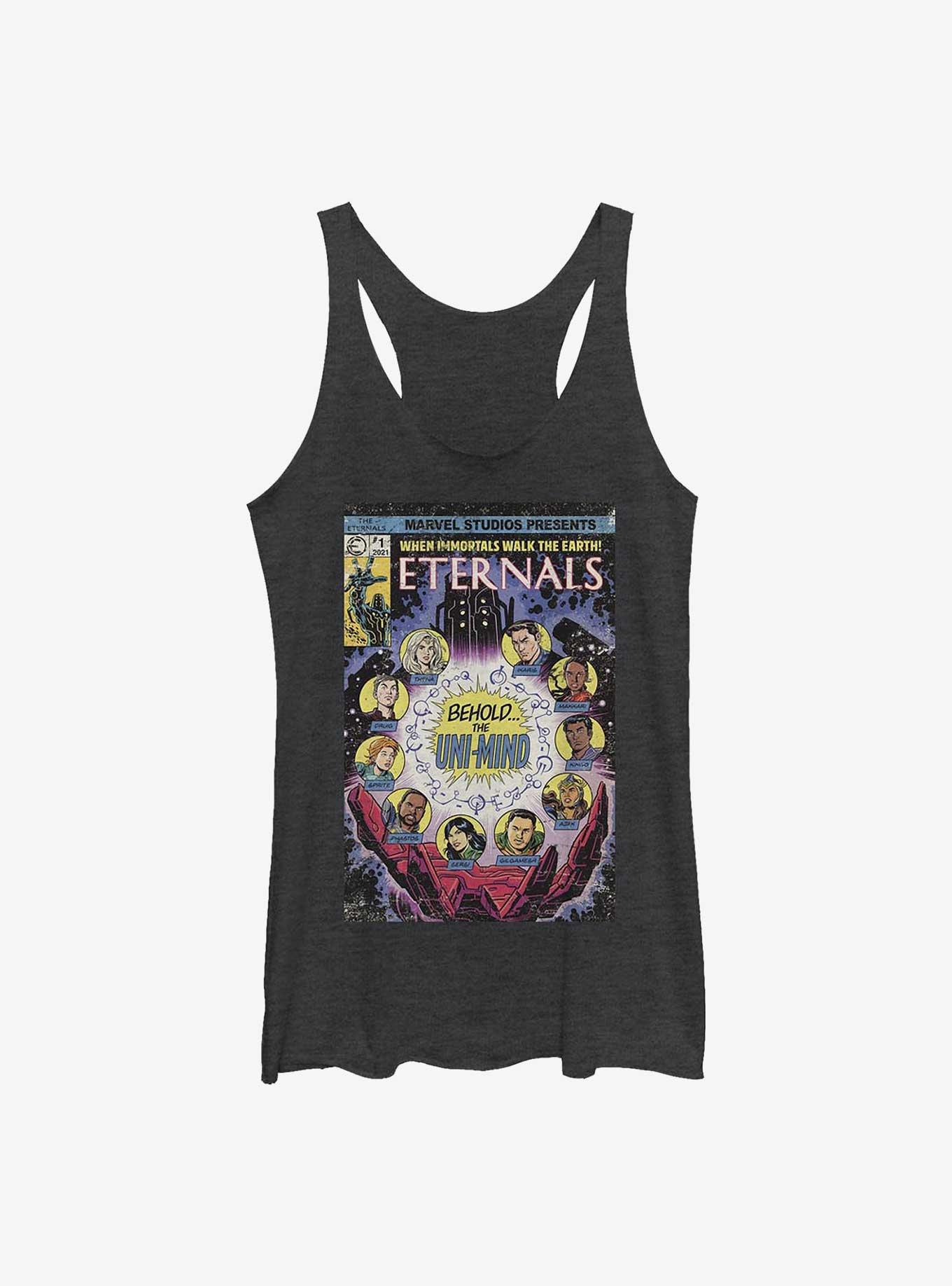 Marvel Eternals Vintage Comic Girls Tank, BLK HTR, hi-res