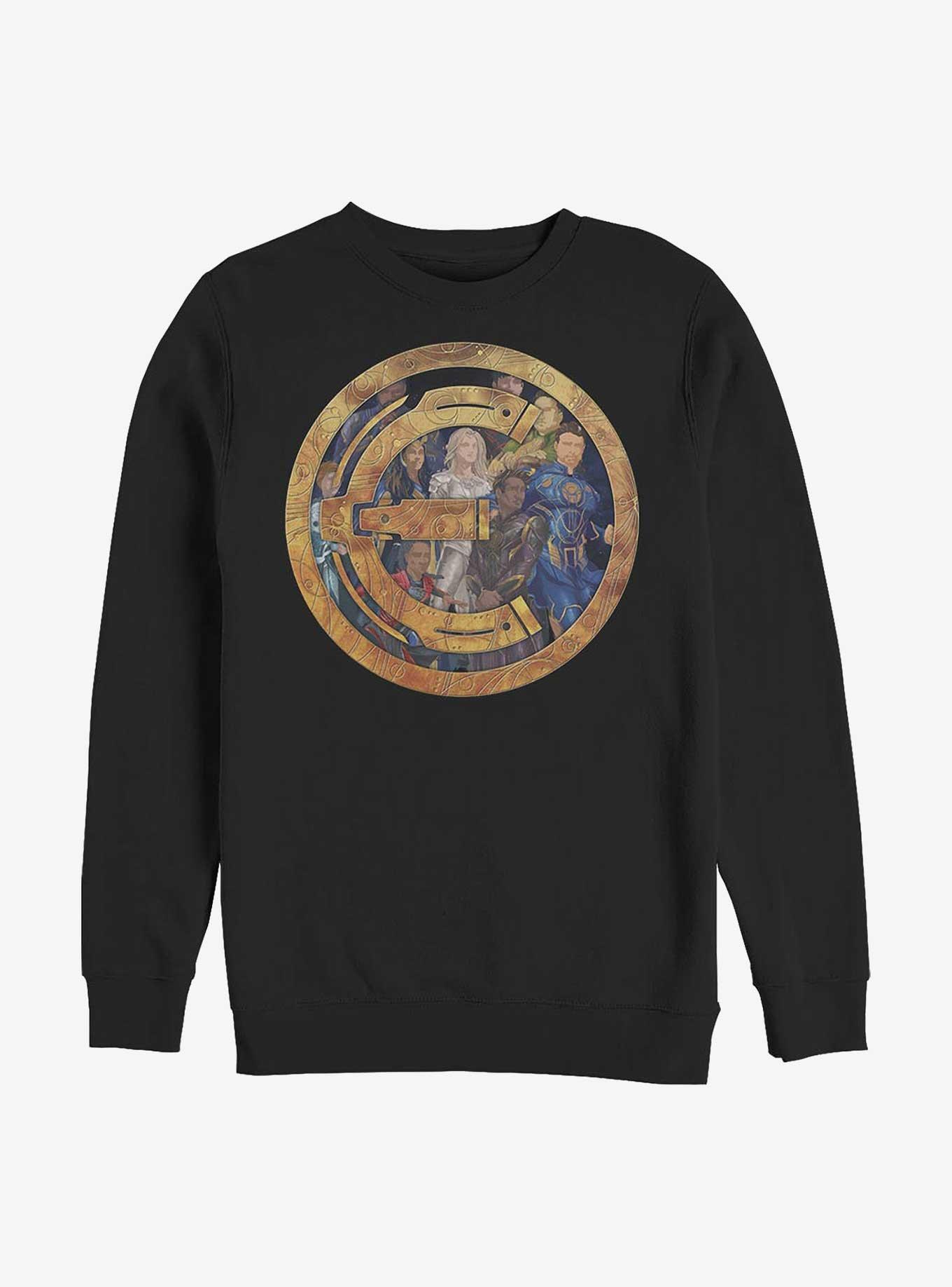 Marvel Eternals Badge Group Shot Crew Sweatshirt, , hi-res