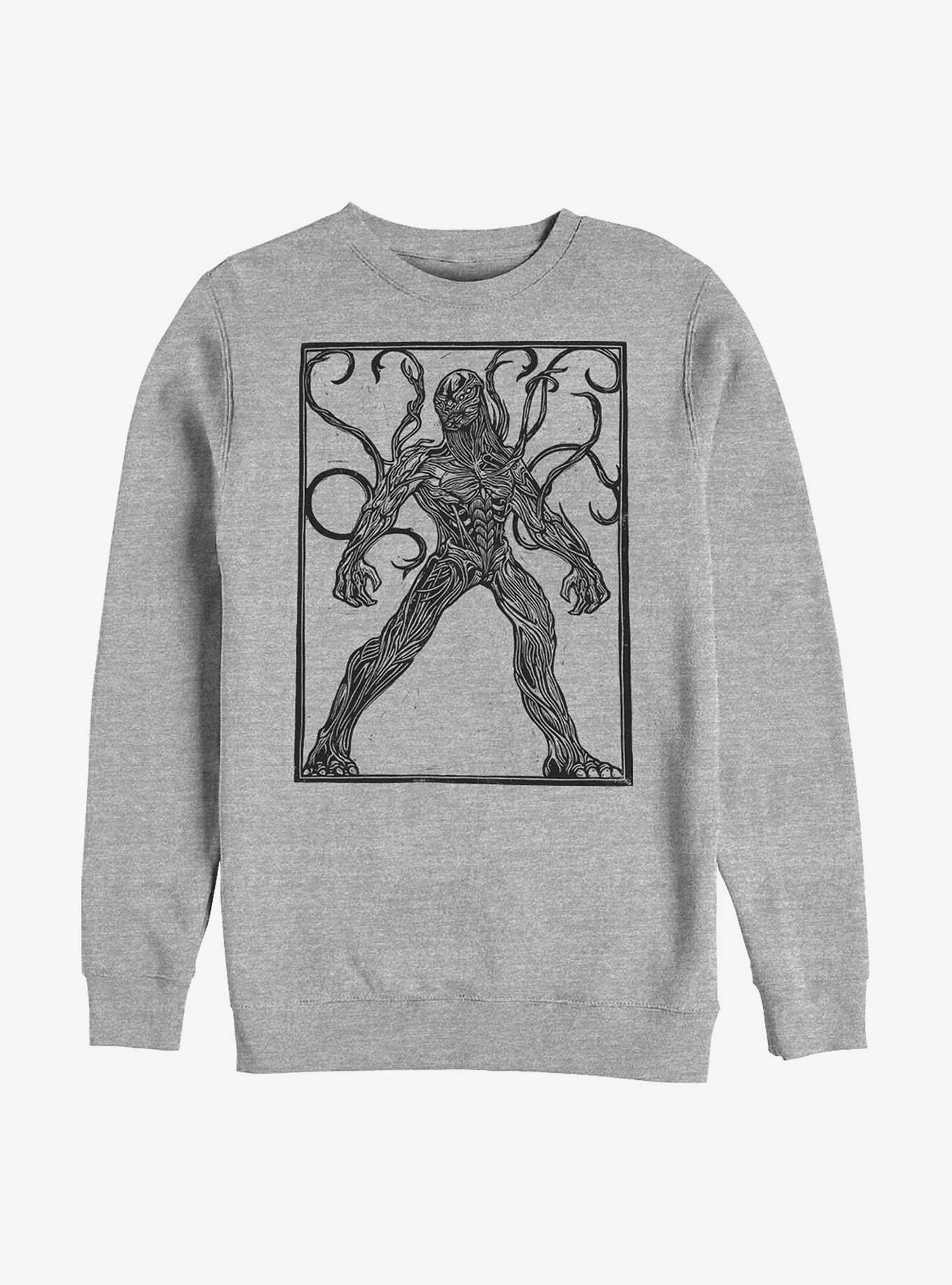 Marvel Eternals Kro Woodcut Crew Sweatshirt, ATH HTR, hi-res