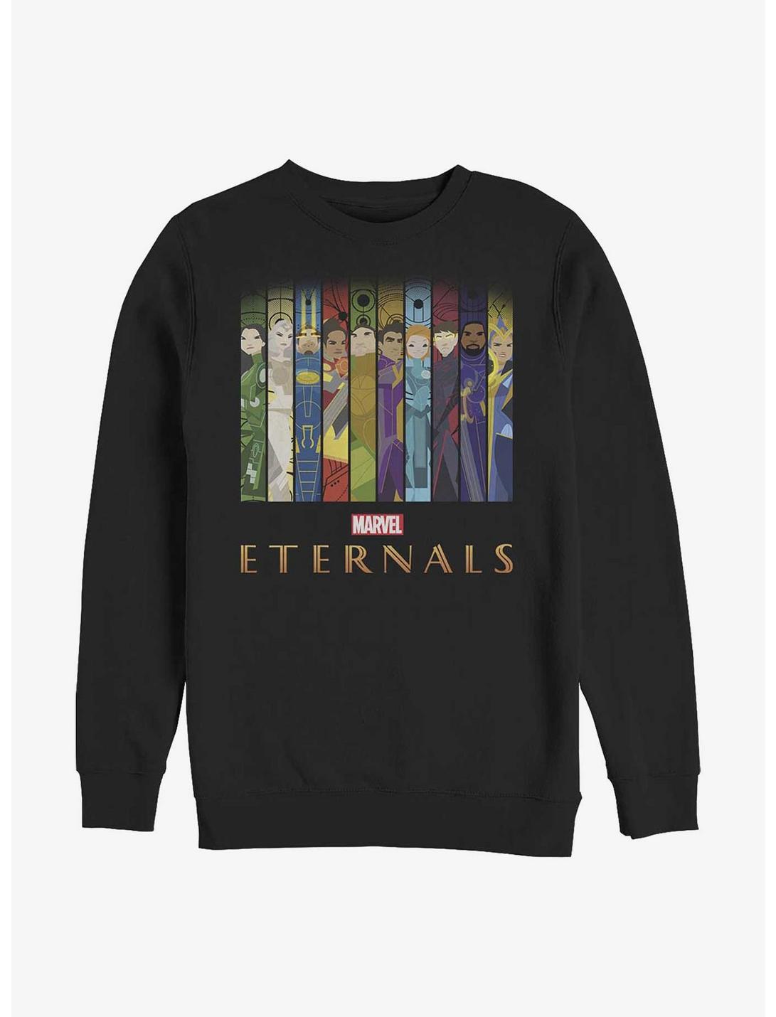 Marvel Eternals Panels Crew Sweatshirt, BLACK, hi-res