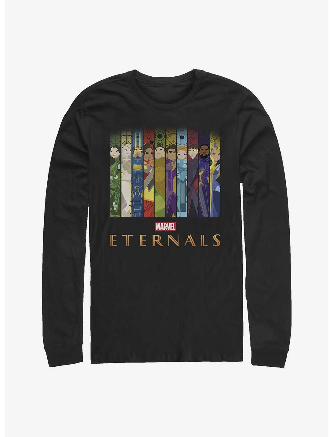Marvel Eternals Panels Long-Sleeve T-Shirt, BLACK, hi-res