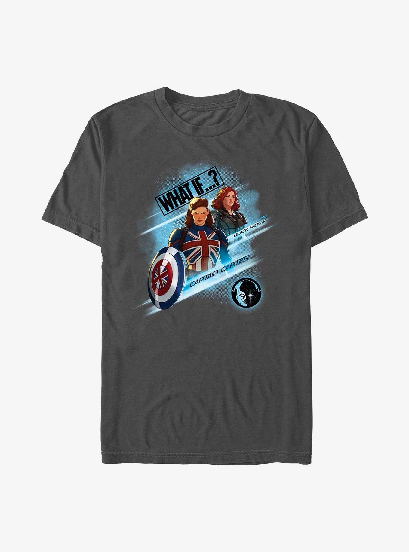 Marvel What If?? Captain Carter & Black Widow Team Up T-Shirt, CHARCOAL, hi-res