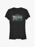 Star Wars The Book of Boba Fett Main Logo Girls T-Shirt, BLACK, hi-res