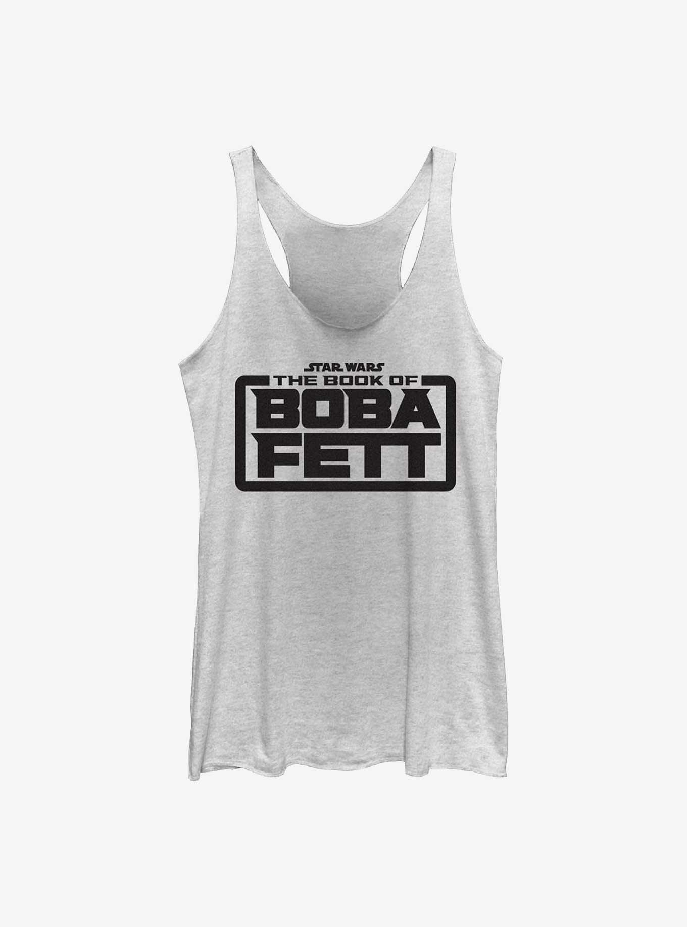 Star Wars The Book of Boba Fett - Basic Logo Girls Tank, WHITE HTR, hi-res