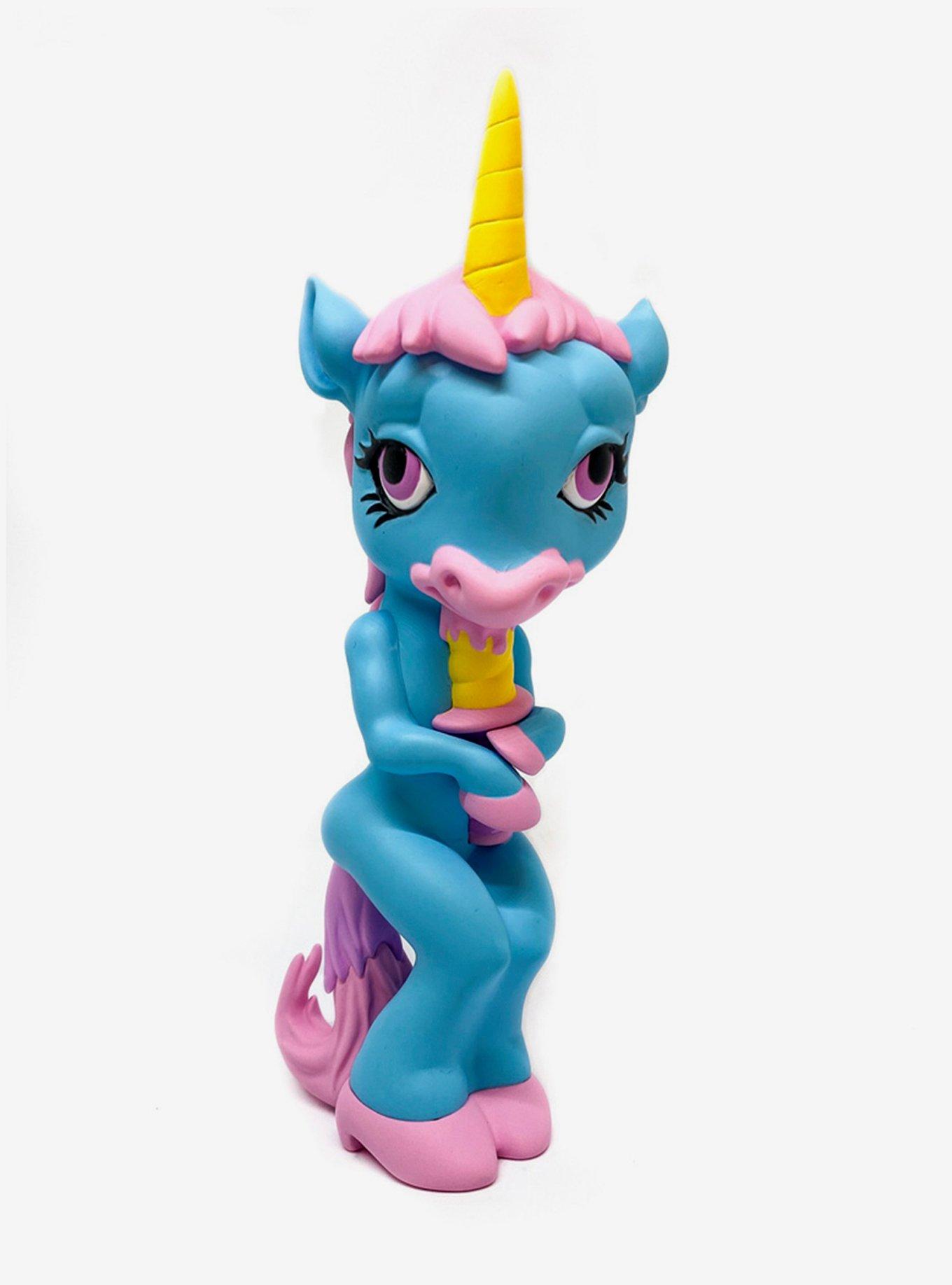 Ron English Forlorn Unicorn Blue Vinyl Figure, , hi-res