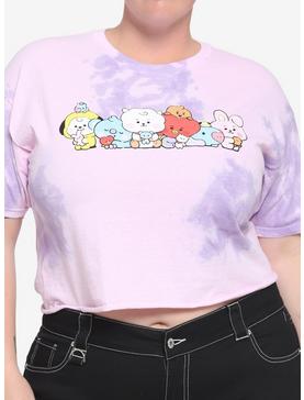 BT21 Better Together Tie-Dye Girls Crop T-Shirt Plus Size, , hi-res
