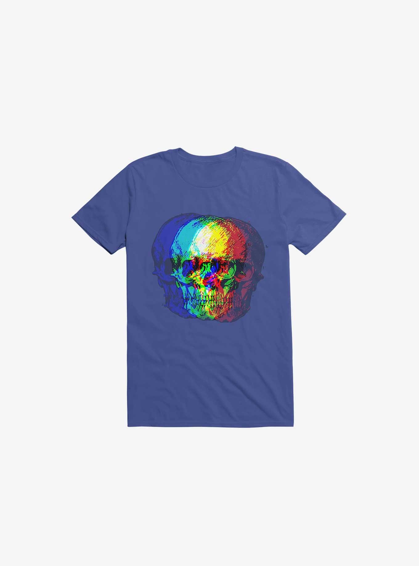 Holographic Skull T-Shirt, ROYAL, hi-res