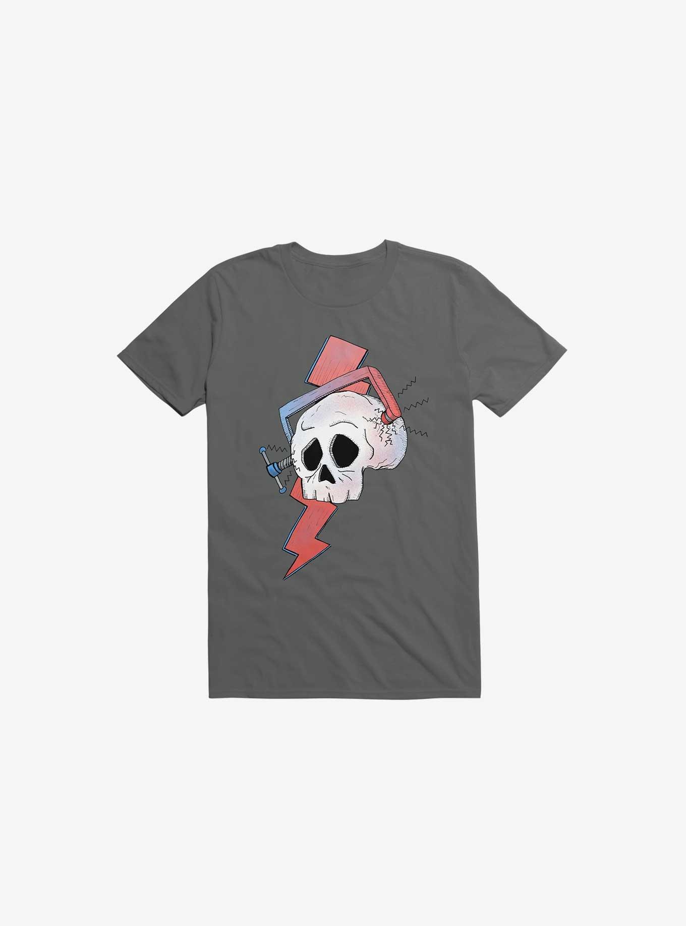 Migraine Skull T-Shirt, ASPHALT, hi-res