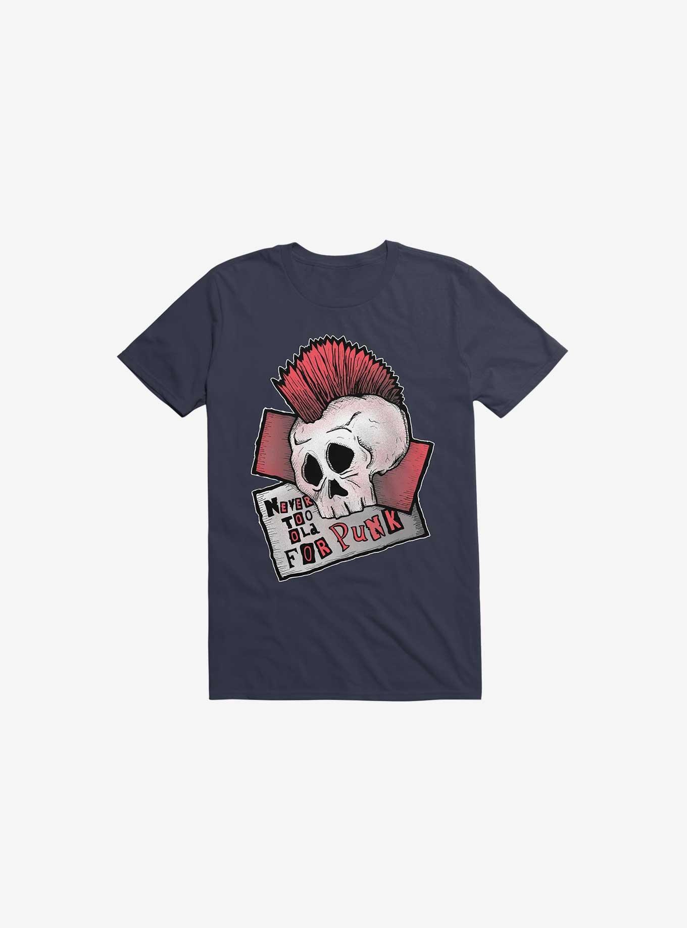 Never Too Old For Punk! T-Shirt, NAVY, hi-res