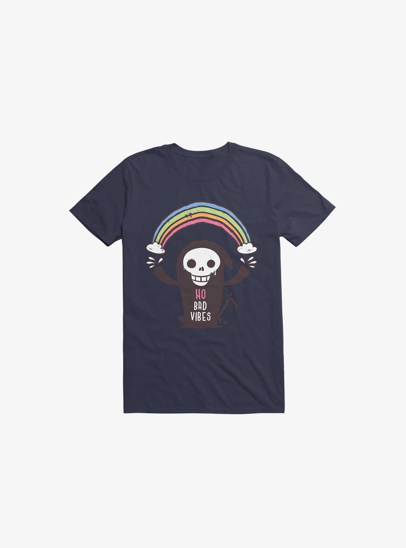 No Bad Vibes! T-Shirt, NAVY, hi-res