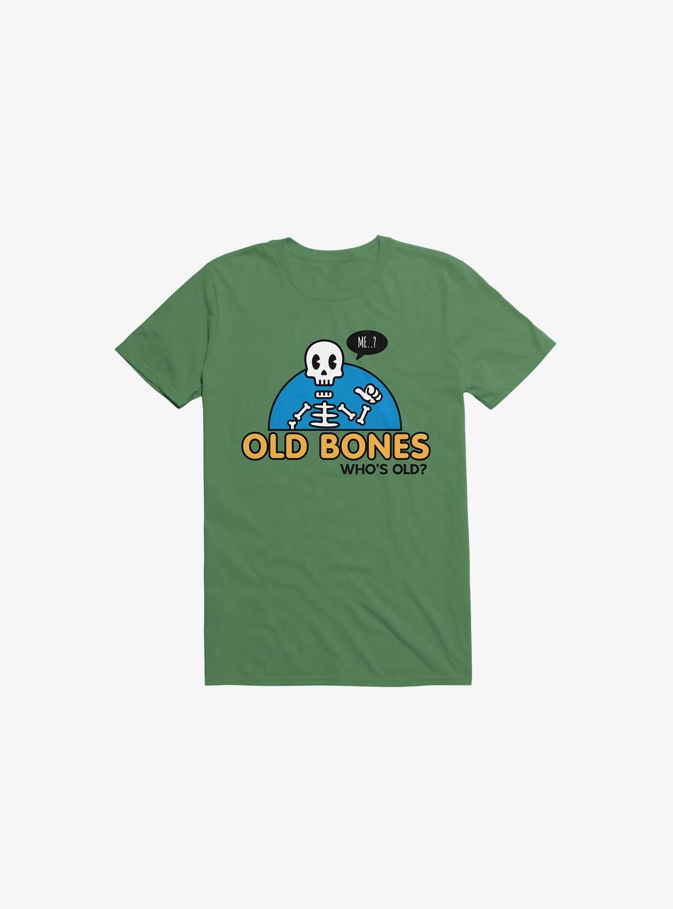 Old Bones, Who's Old? T-Shirt, IRISH GREEN, hi-res