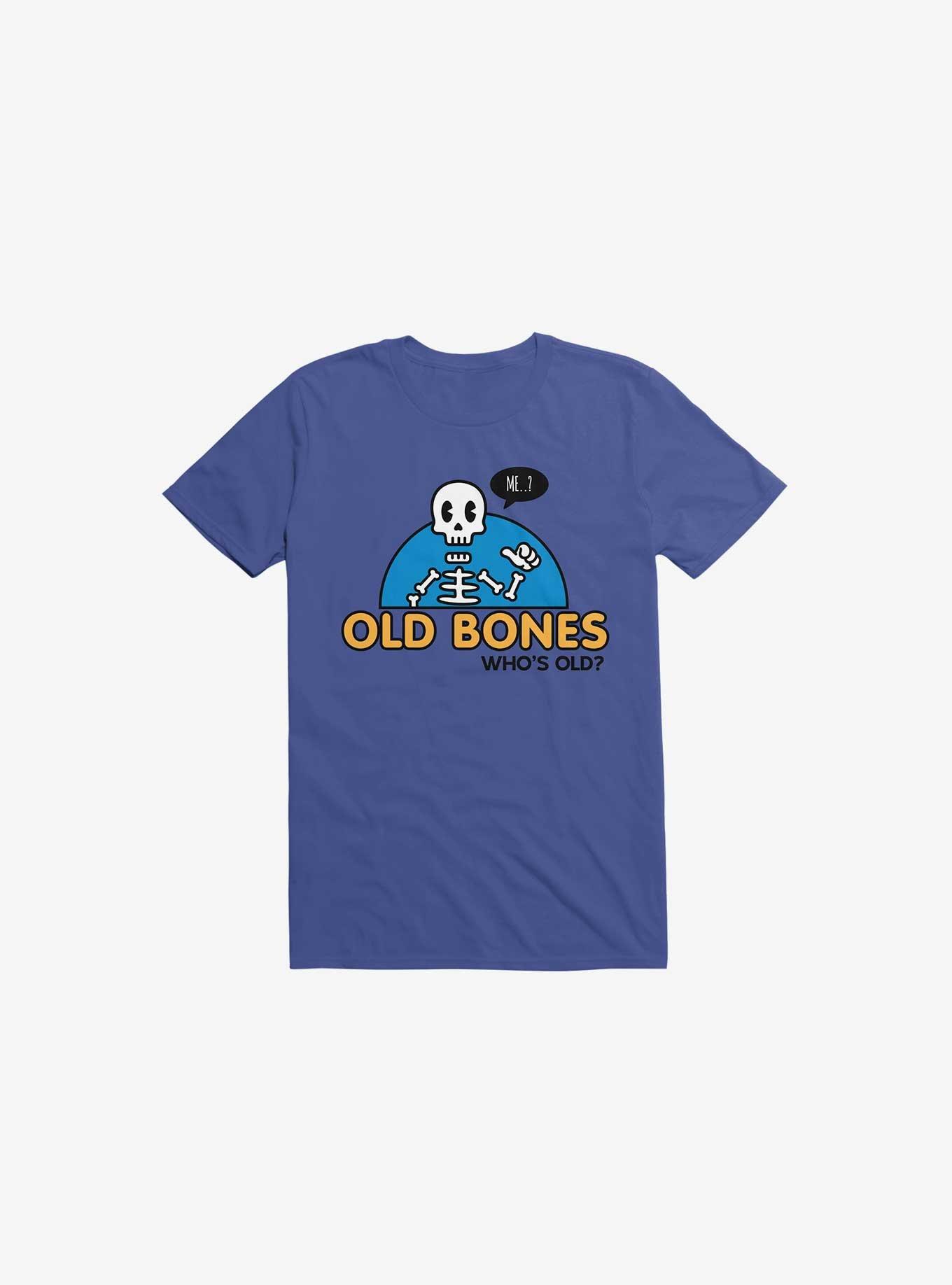 Old Bones, Who's Old? T-Shirt, ROYAL, hi-res