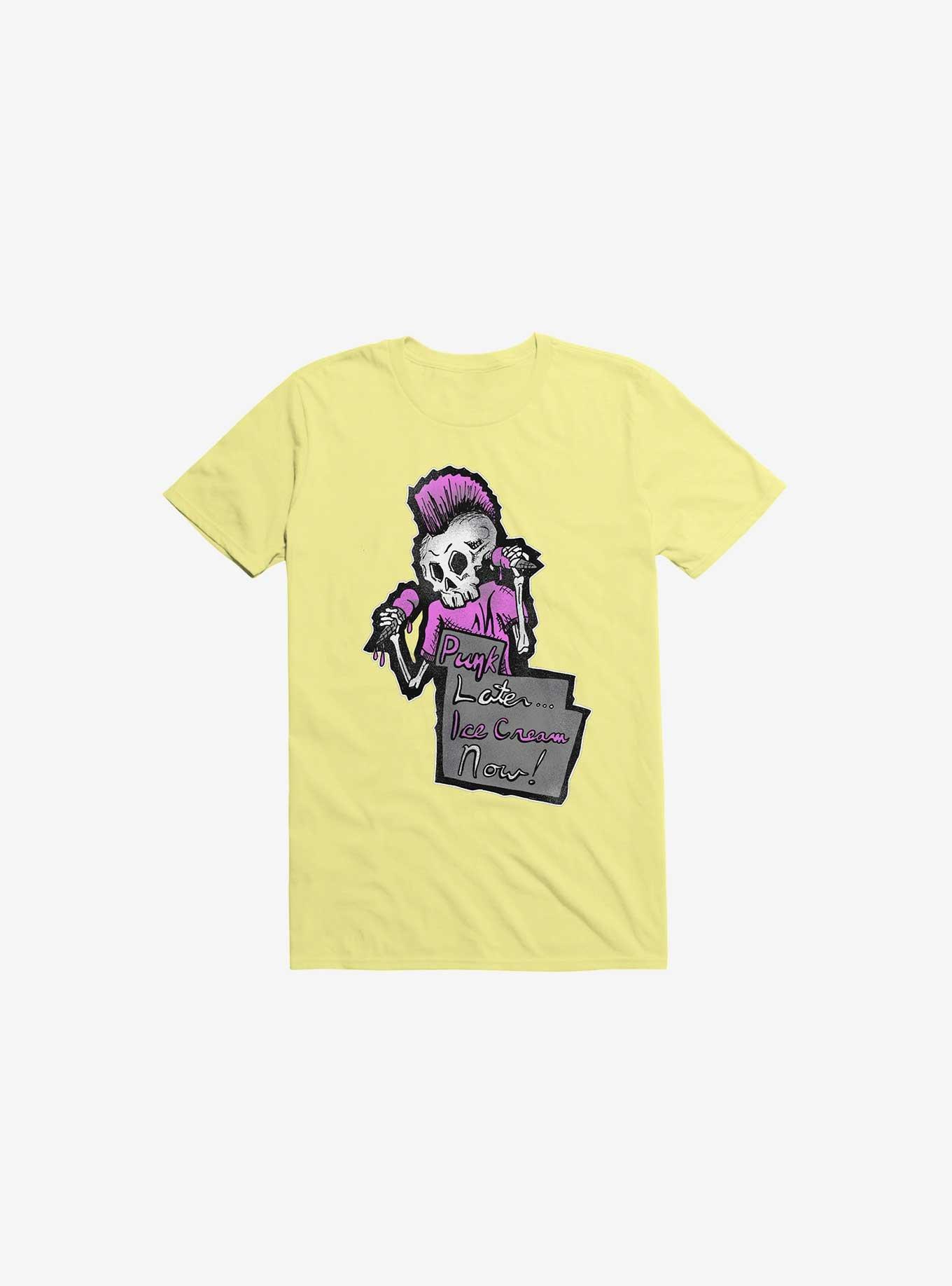 Punk Later, Ice Cream Now T-Shirt, CORN SILK, hi-res