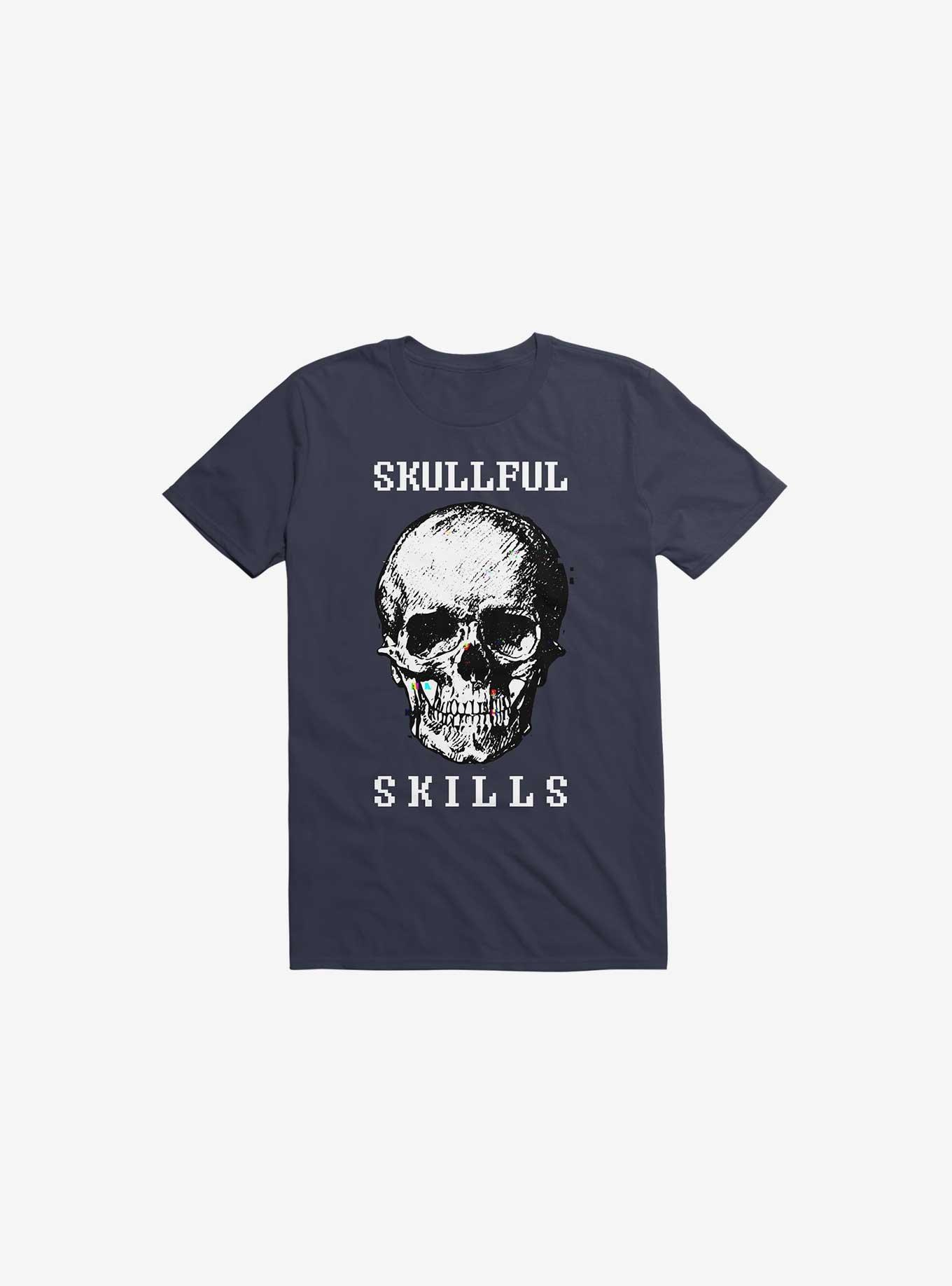 Skullful Skills T-Shirt, NAVY, hi-res