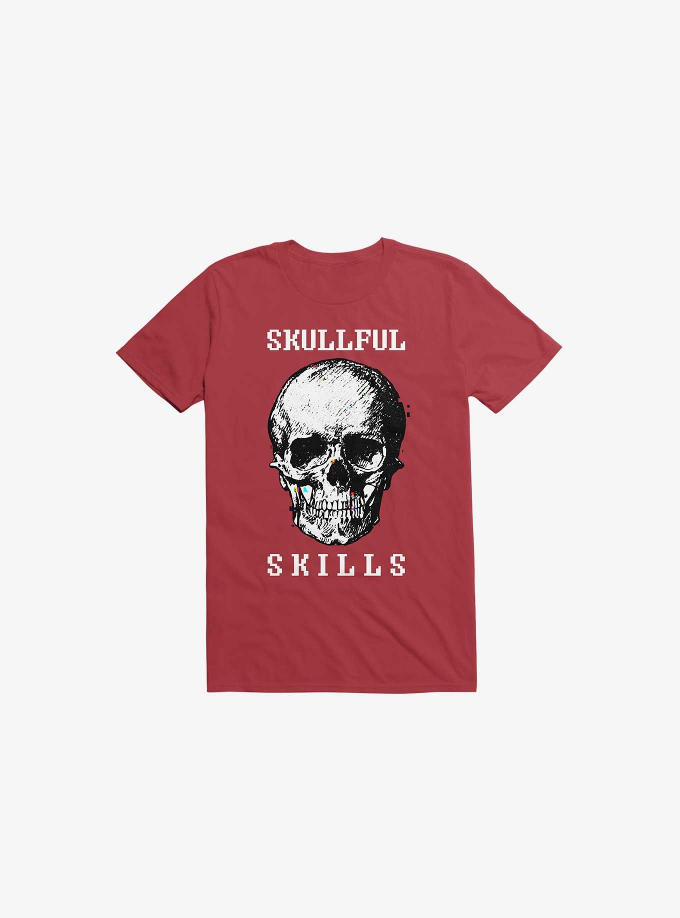 Skullful Skills T-Shirt, RED, hi-res