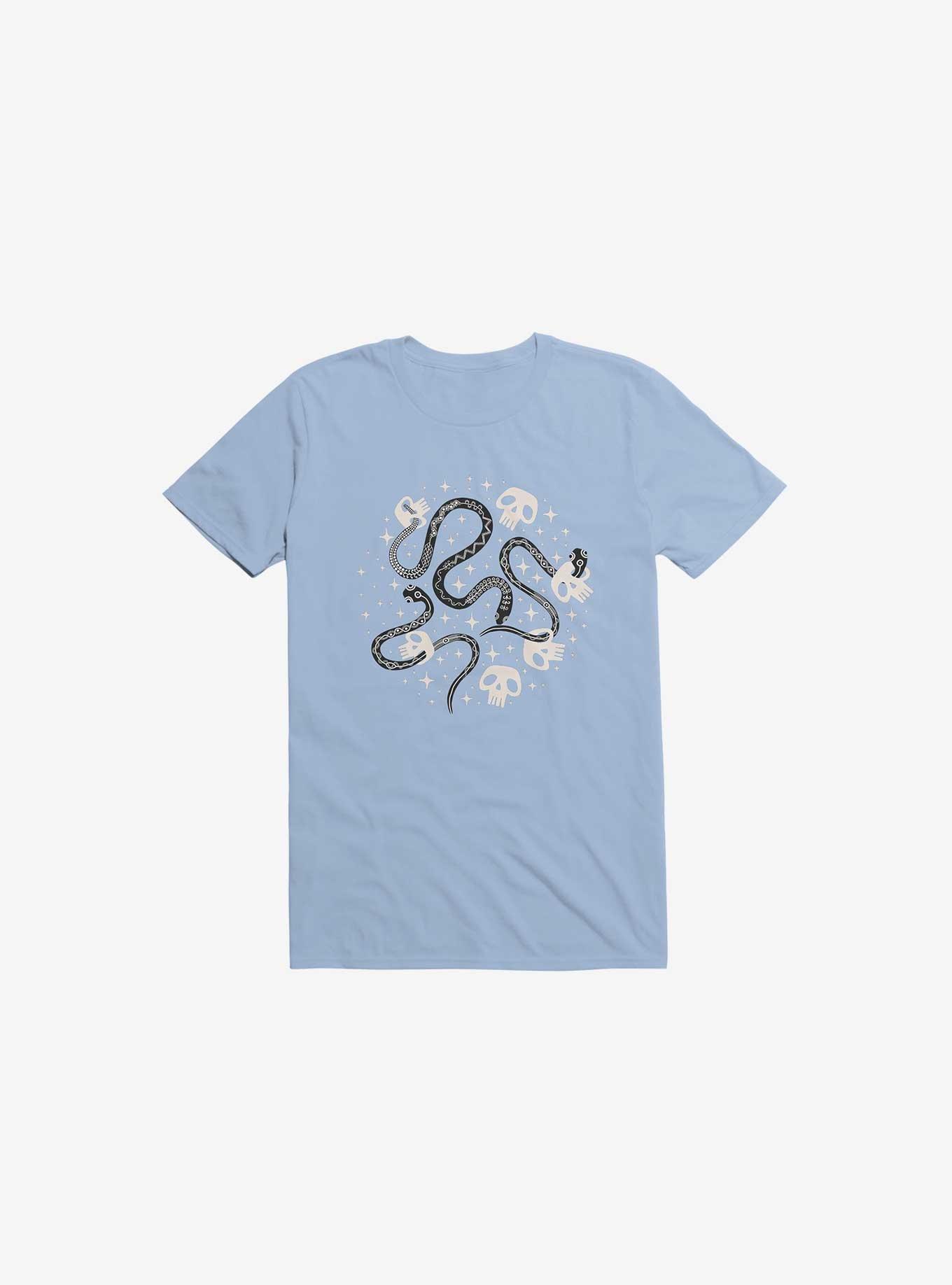 Skulls and Snakes T-Shirt, LIGHT BLUE, hi-res