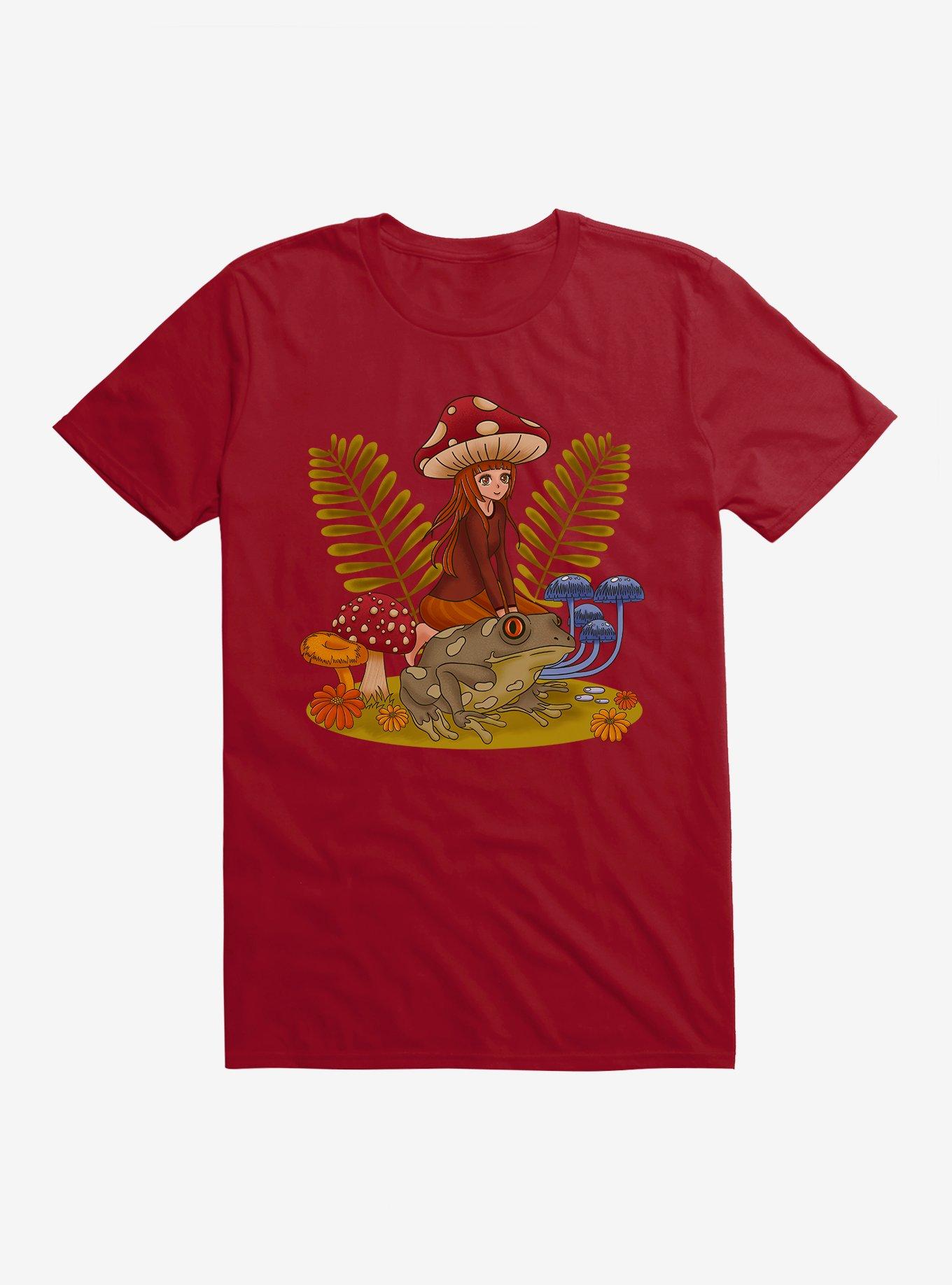 Cottagecore Frog Riding T-Shirt, , hi-res