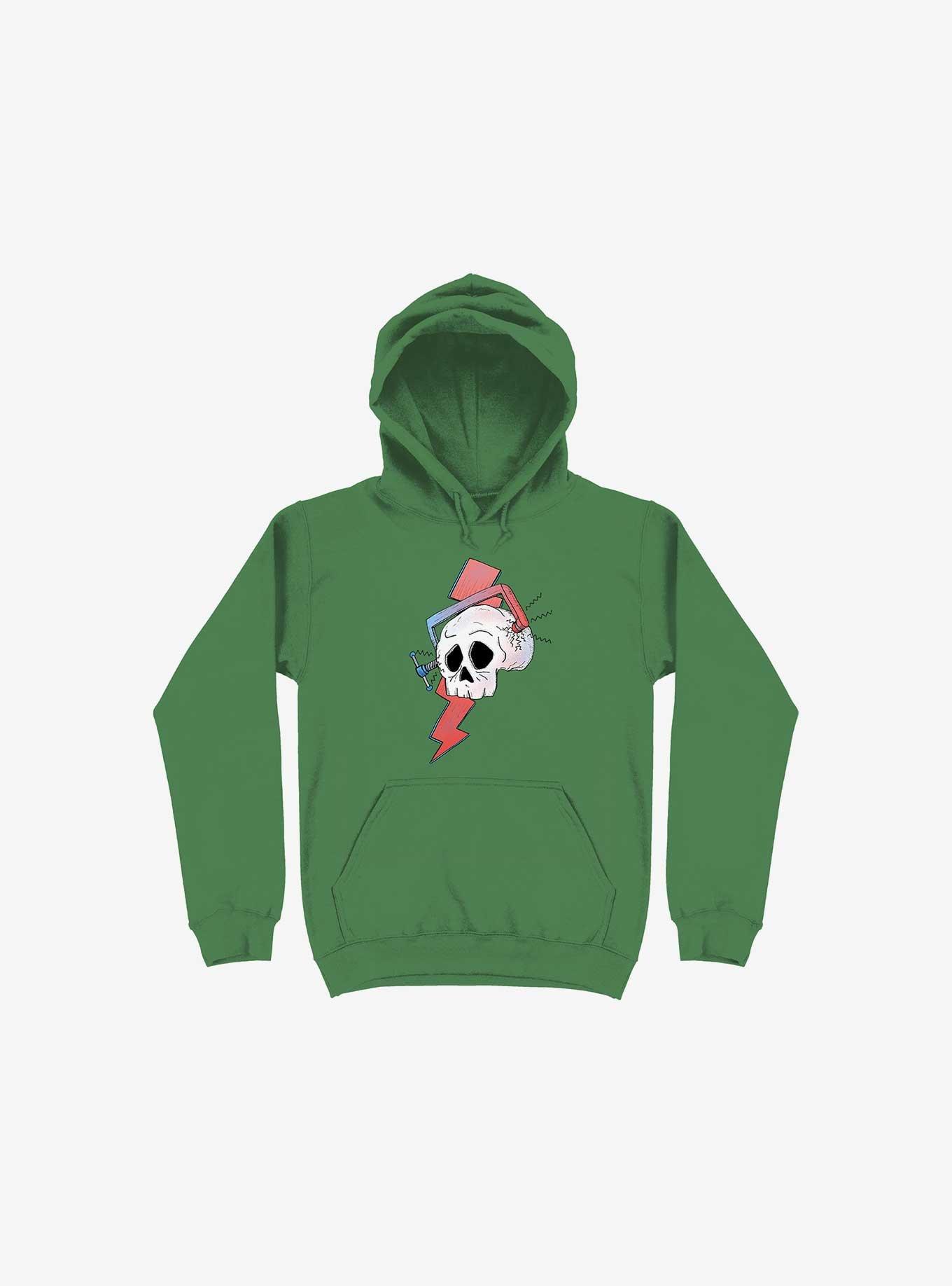 Migraine Skull Hoodie, KELLY GREEN, hi-res