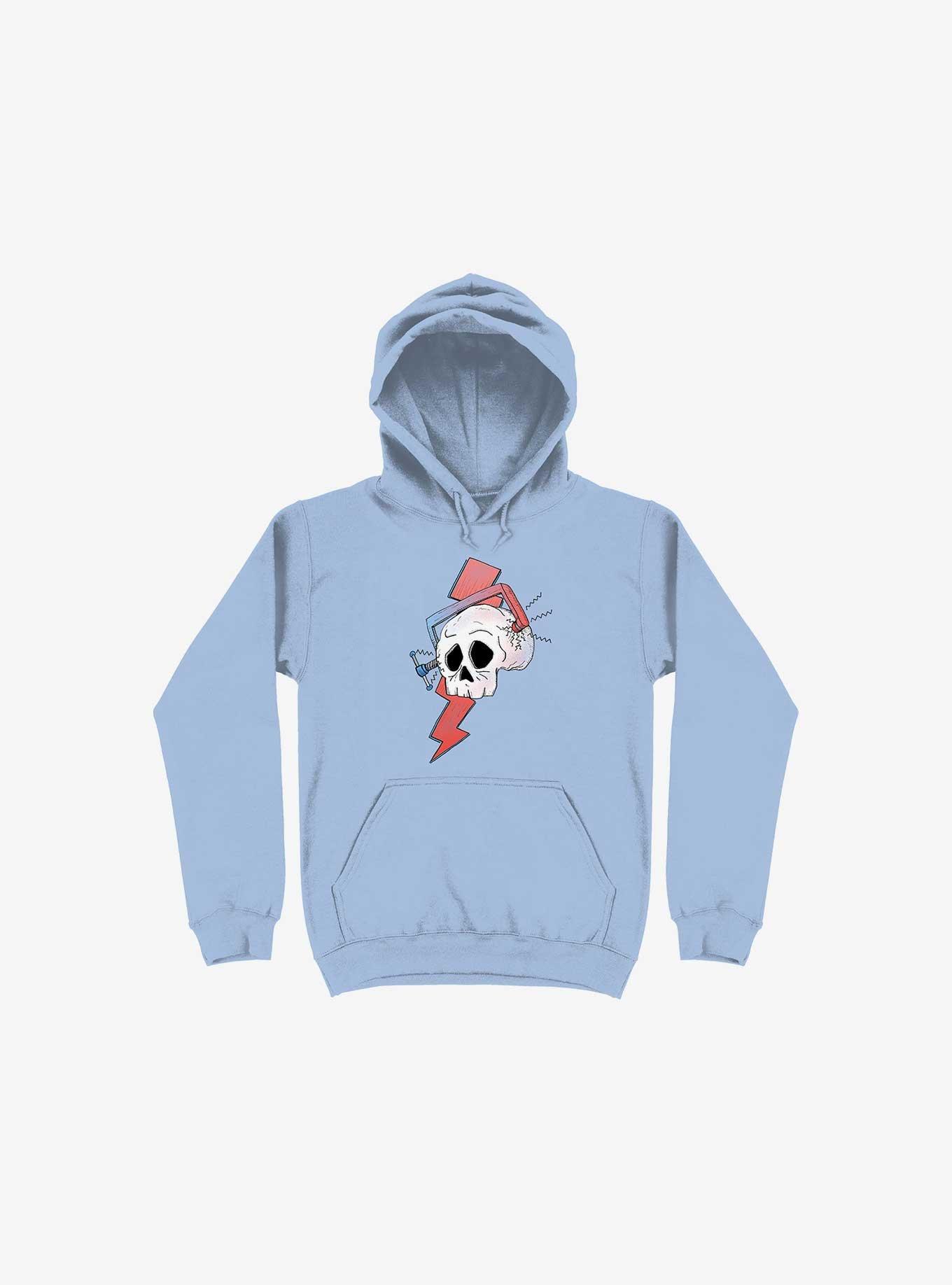 Migraine Skull Hoodie, LIGHT BLUE, hi-res