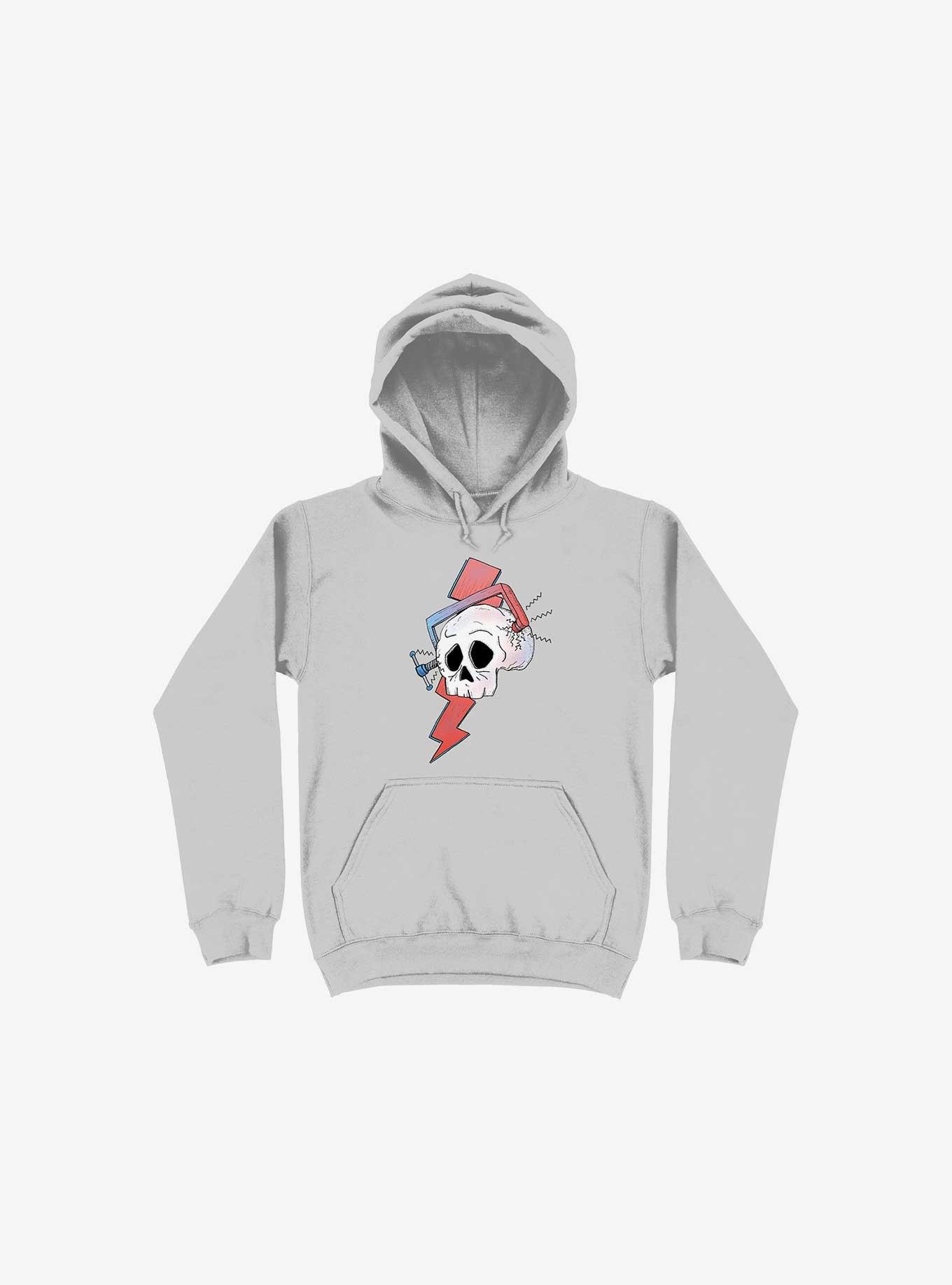 Migraine Skull Hoodie, SILVER, hi-res