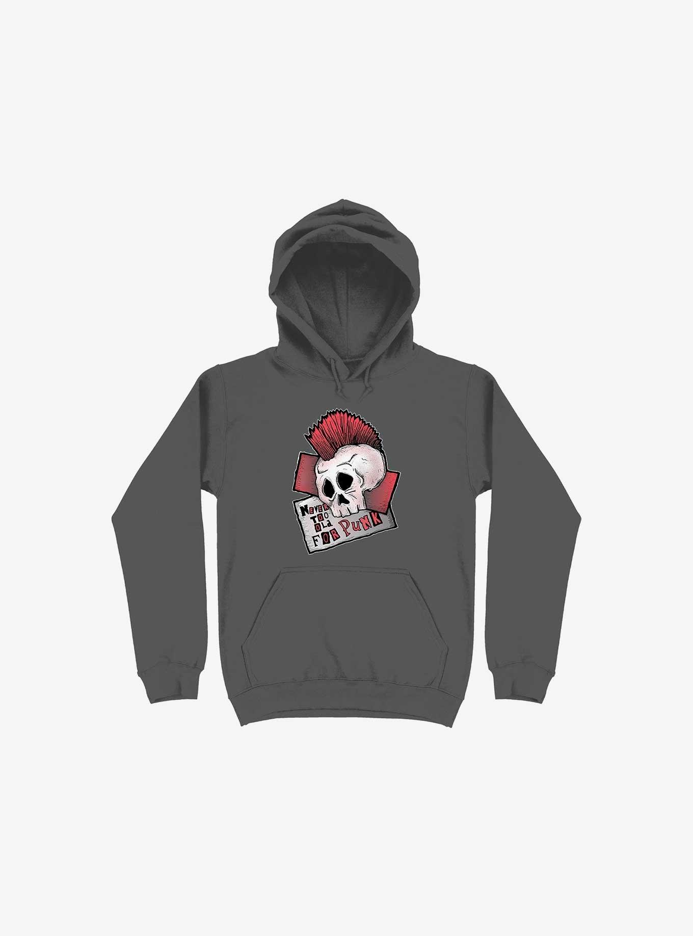 Never Too Old For Punk! Hoodie, ASPHALT, hi-res