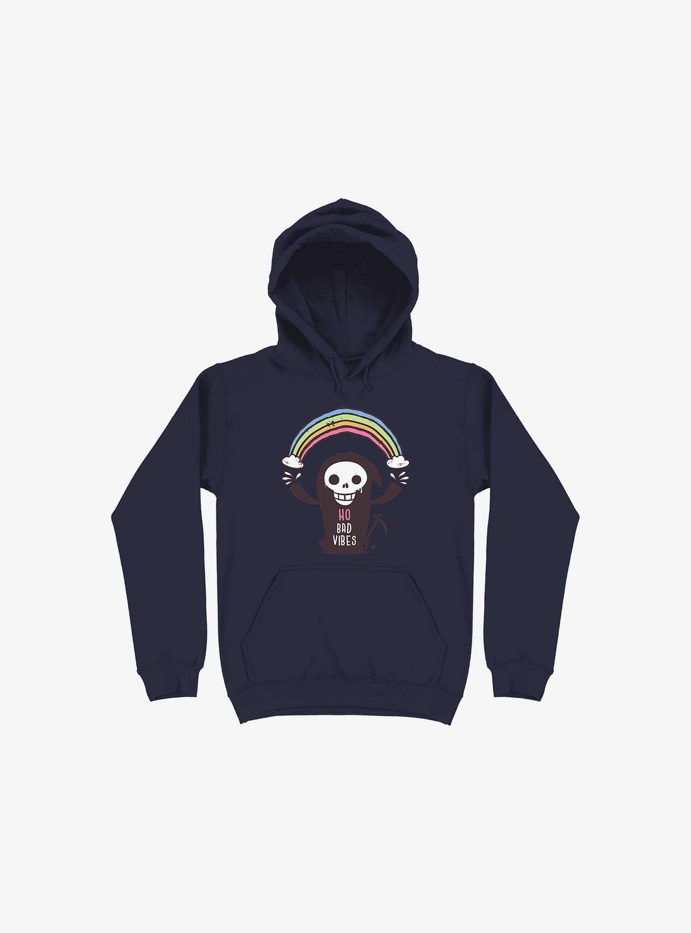 No Bad Vibes! Hoodie, NAVY, hi-res