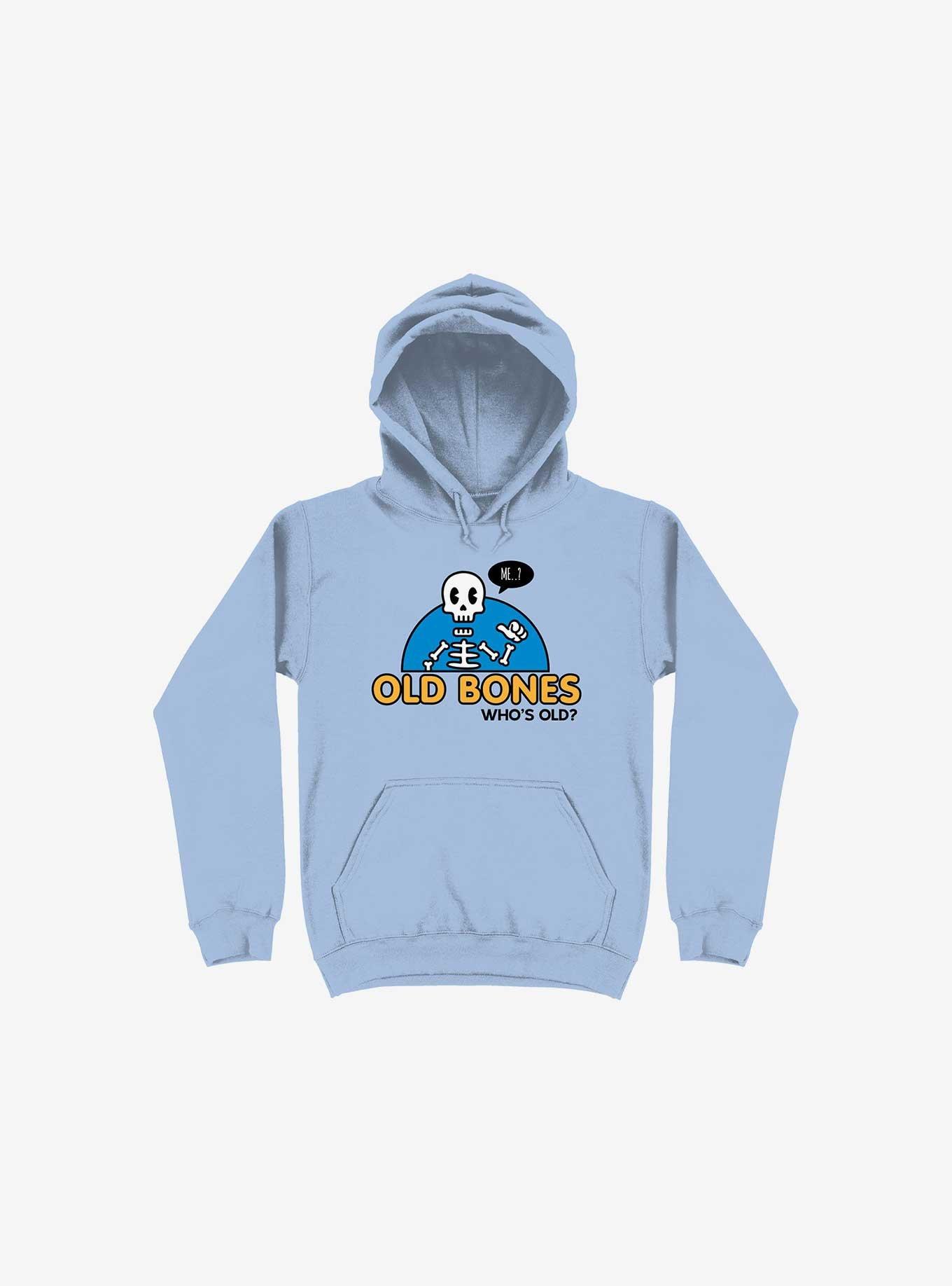 Old Bones, Who's Old? Hoodie, LIGHT BLUE, hi-res