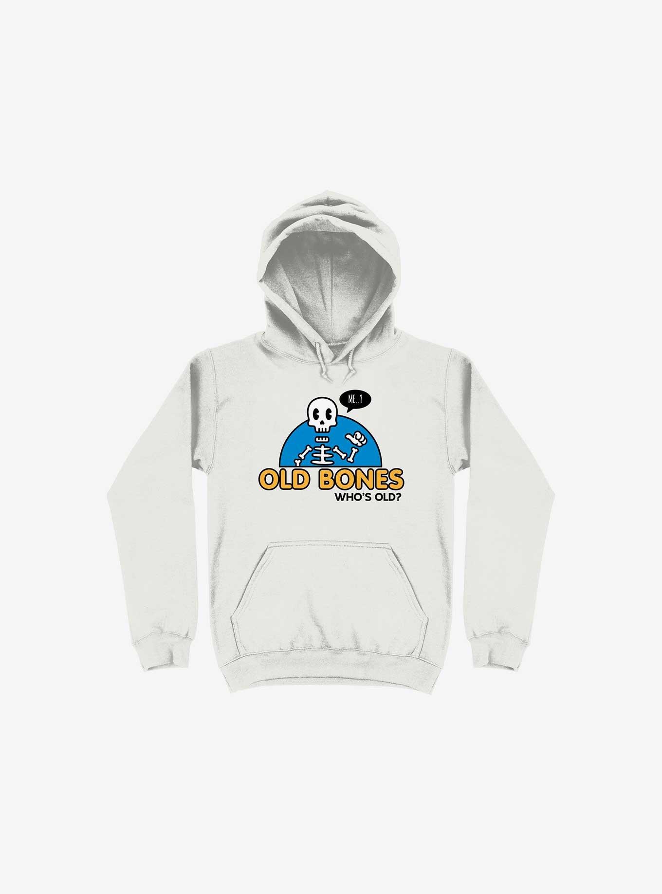 Old Bones, Who's Old? Hoodie, WHITE, hi-res