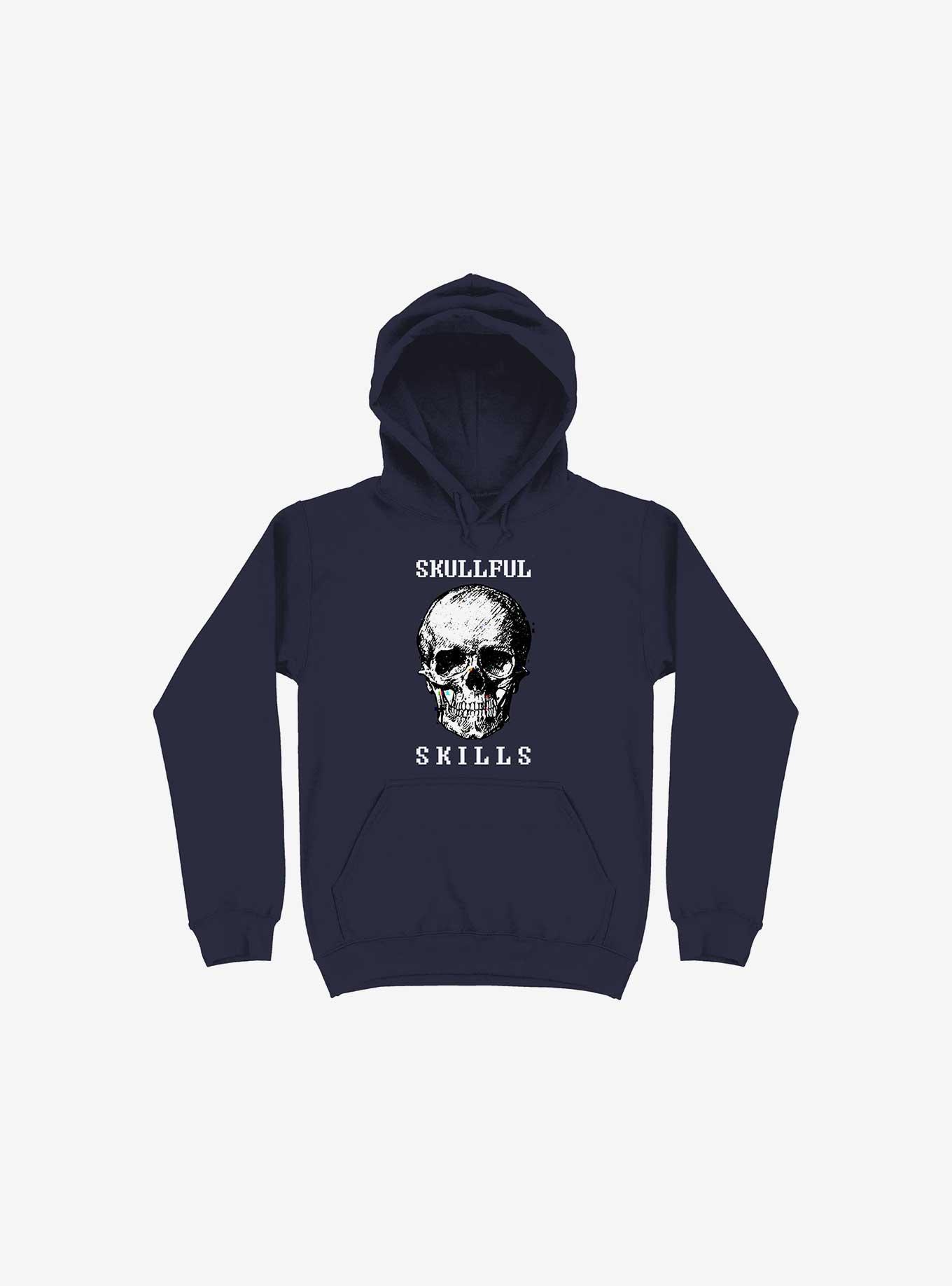 Skullful Skills Hoodie, NAVY, hi-res