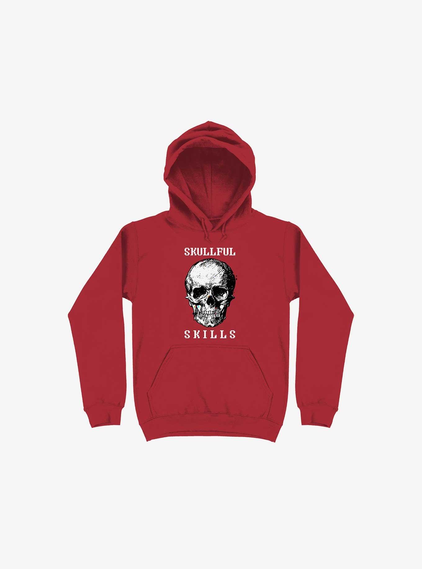 Skullful Skills Hoodie, RED, hi-res