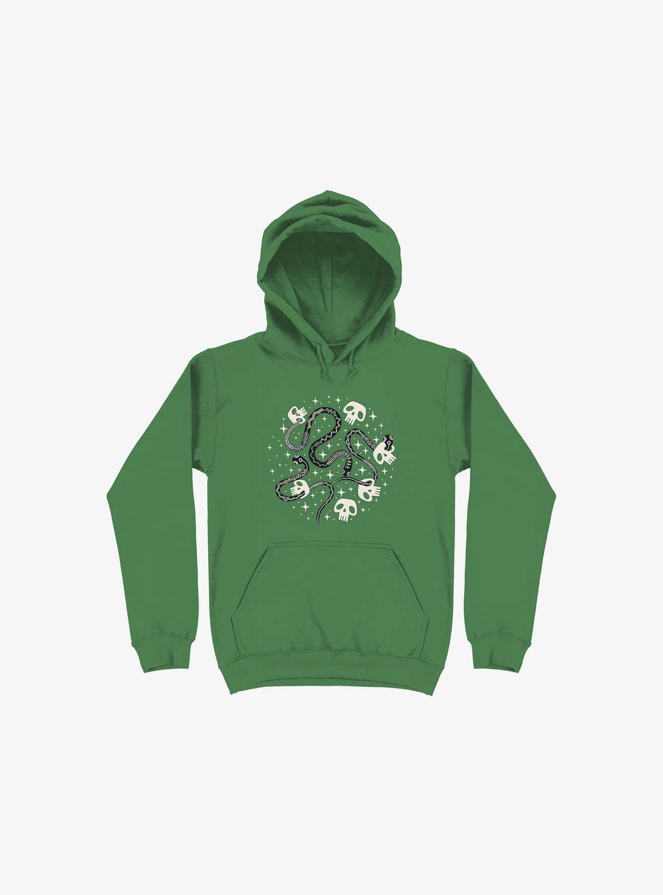Skulls And Snakes Hoodie, KELLY GREEN, hi-res