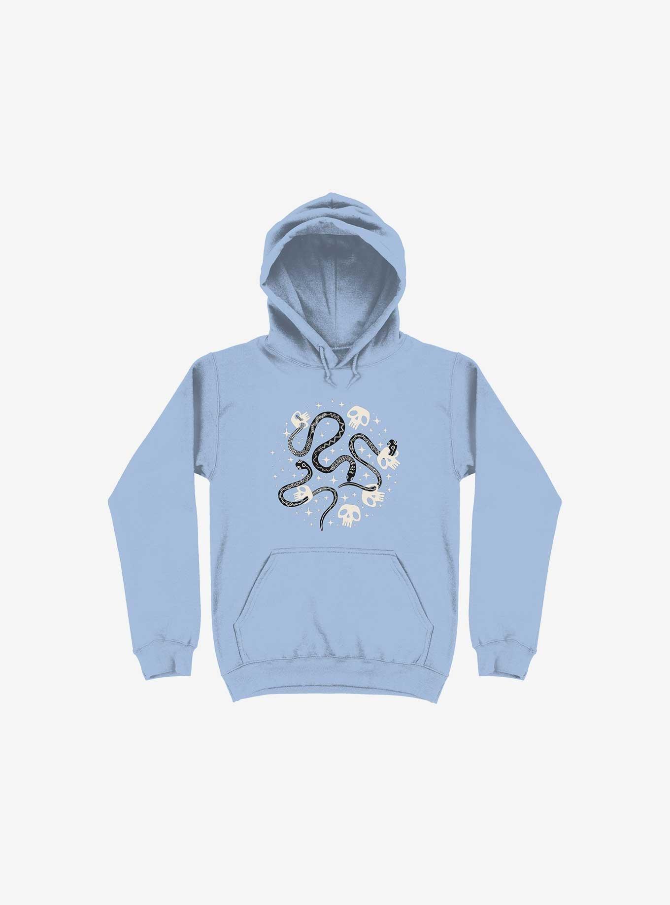 Skulls And Snakes Hoodie, LIGHT BLUE, hi-res