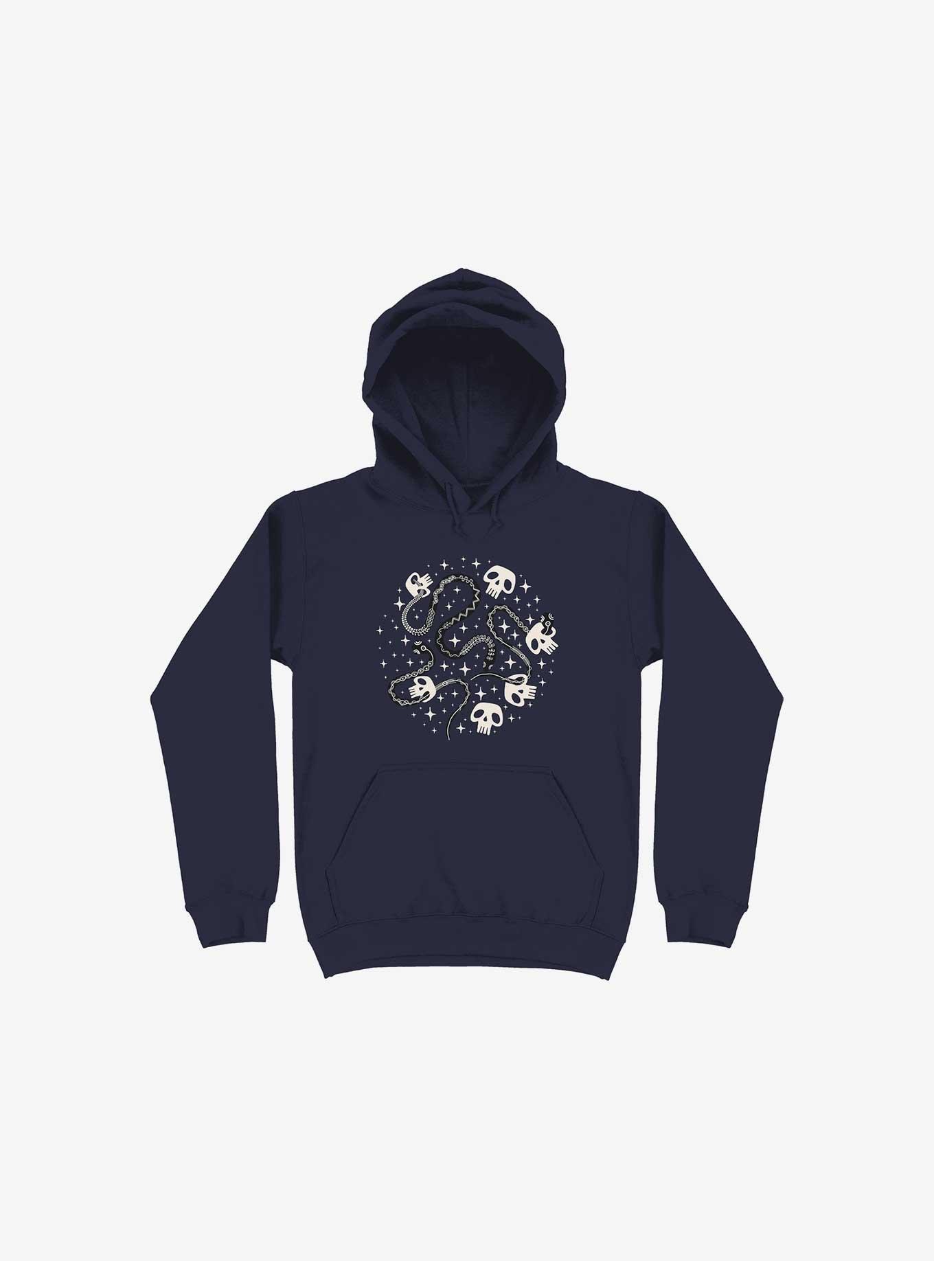 Skulls And Snakes Hoodie, NAVY, hi-res