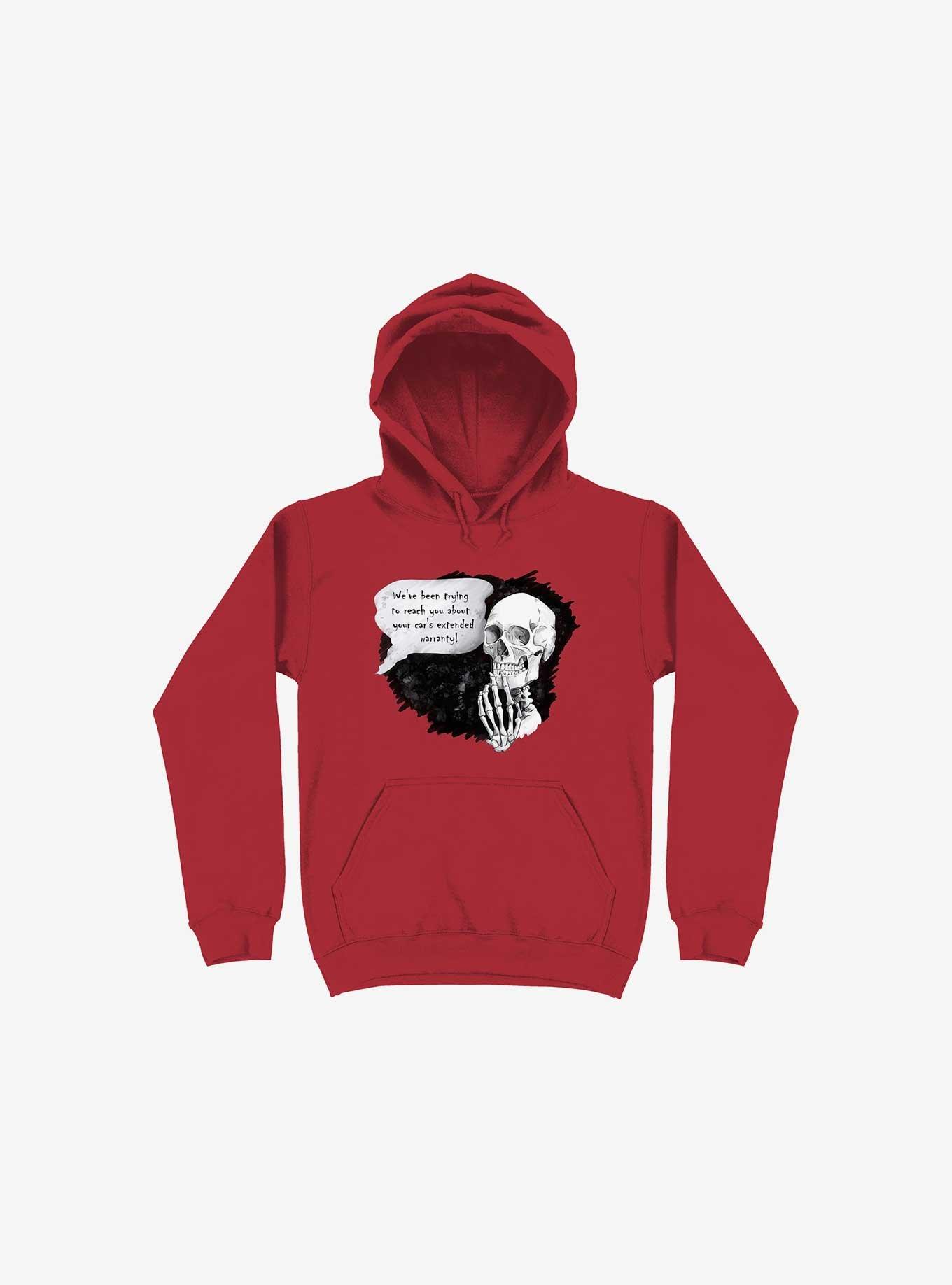 We've Been Trying To Reach You... Hoodie, RED, hi-res