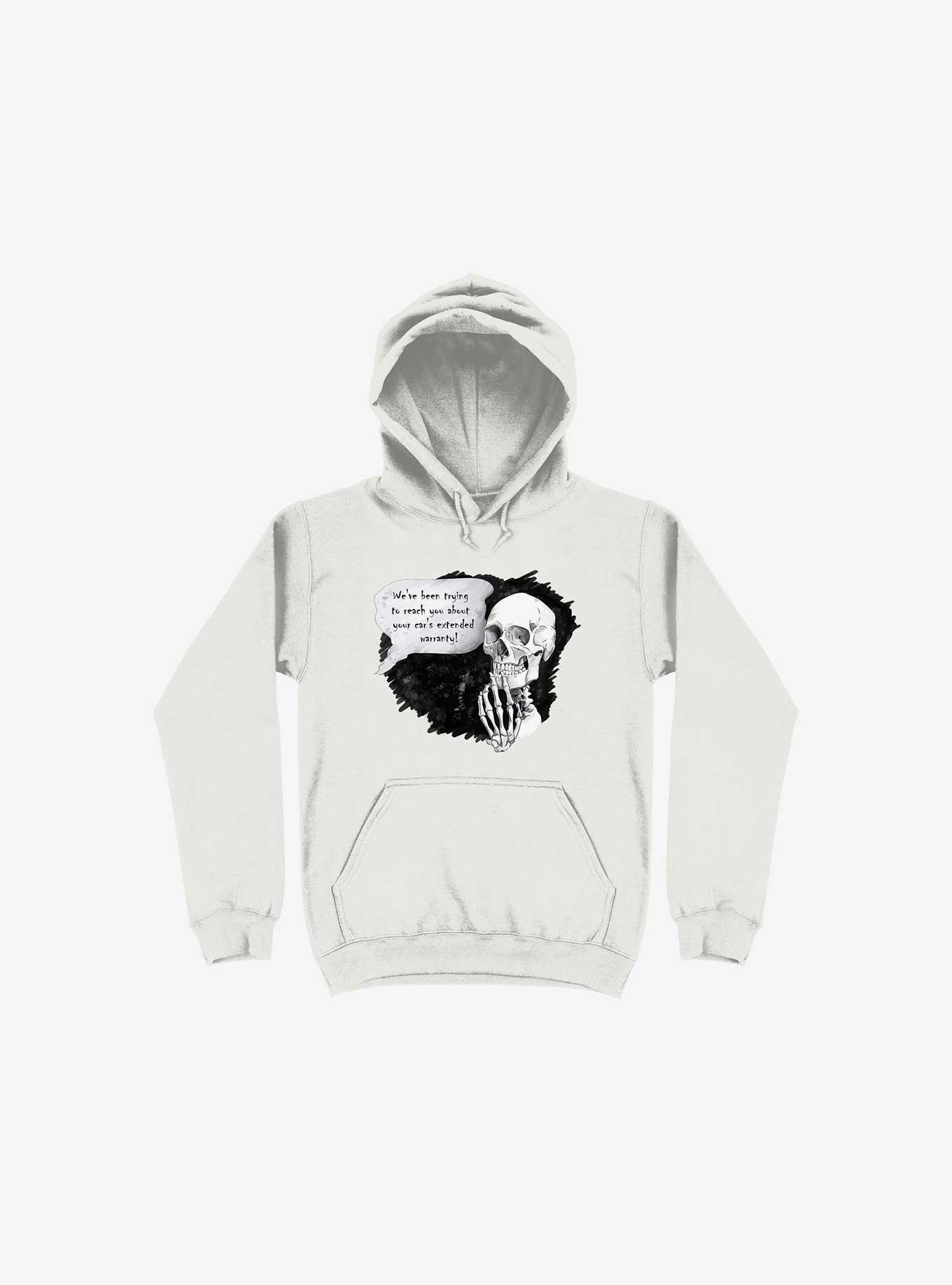 We've Been Trying To Reach You... Hoodie, WHITE, hi-res