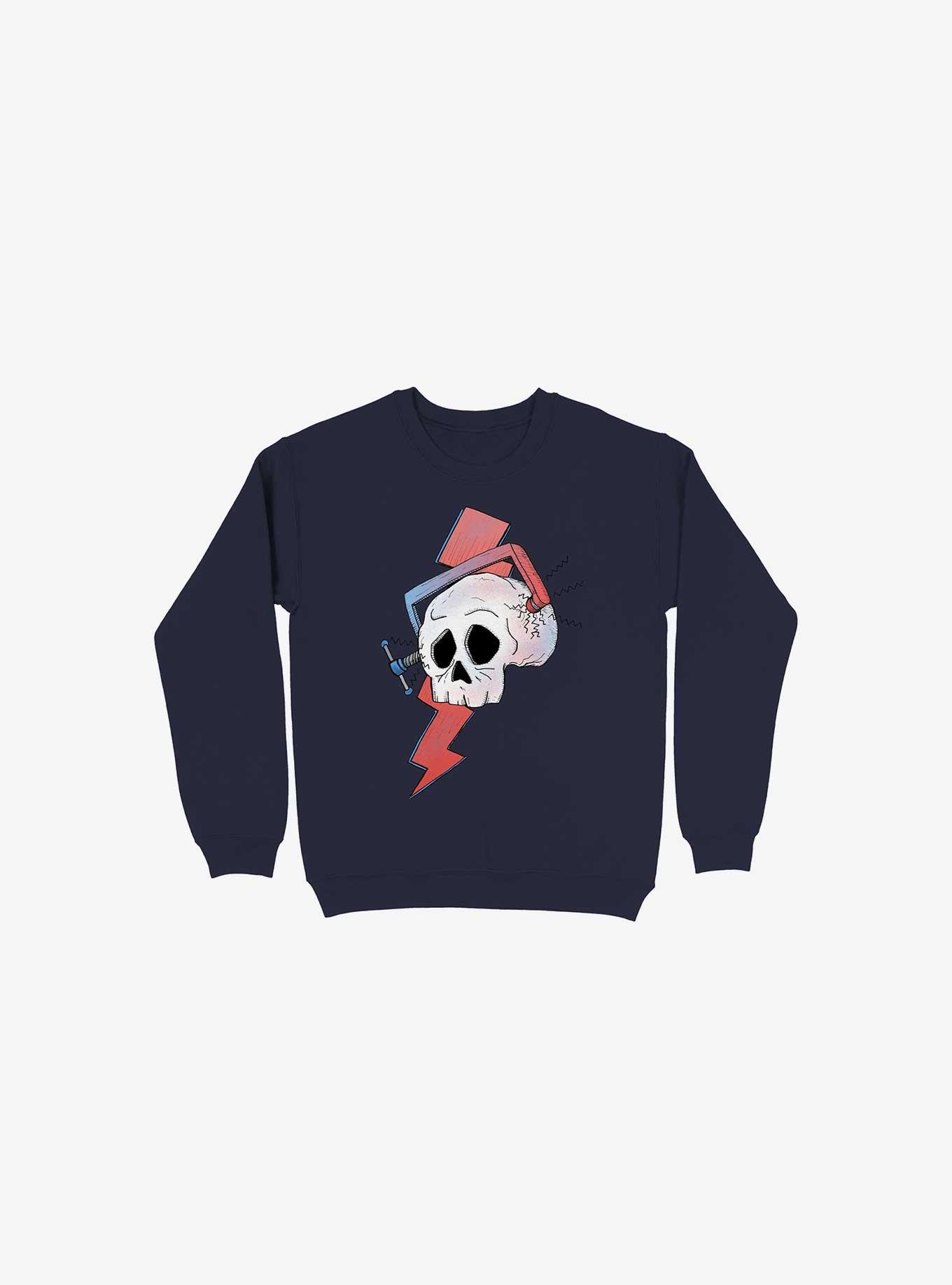 Migraine Skull - Sweatshirt, NAVY, hi-res