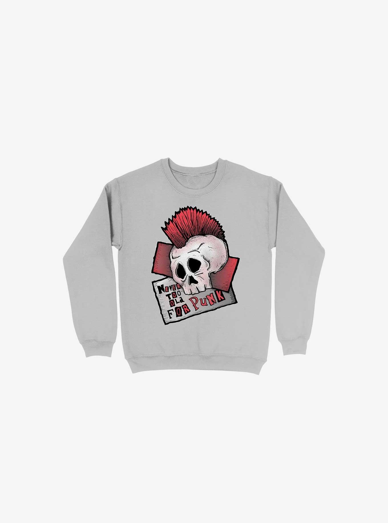 Never Too Old For Punk! - Sweatshirt, SILVER, hi-res