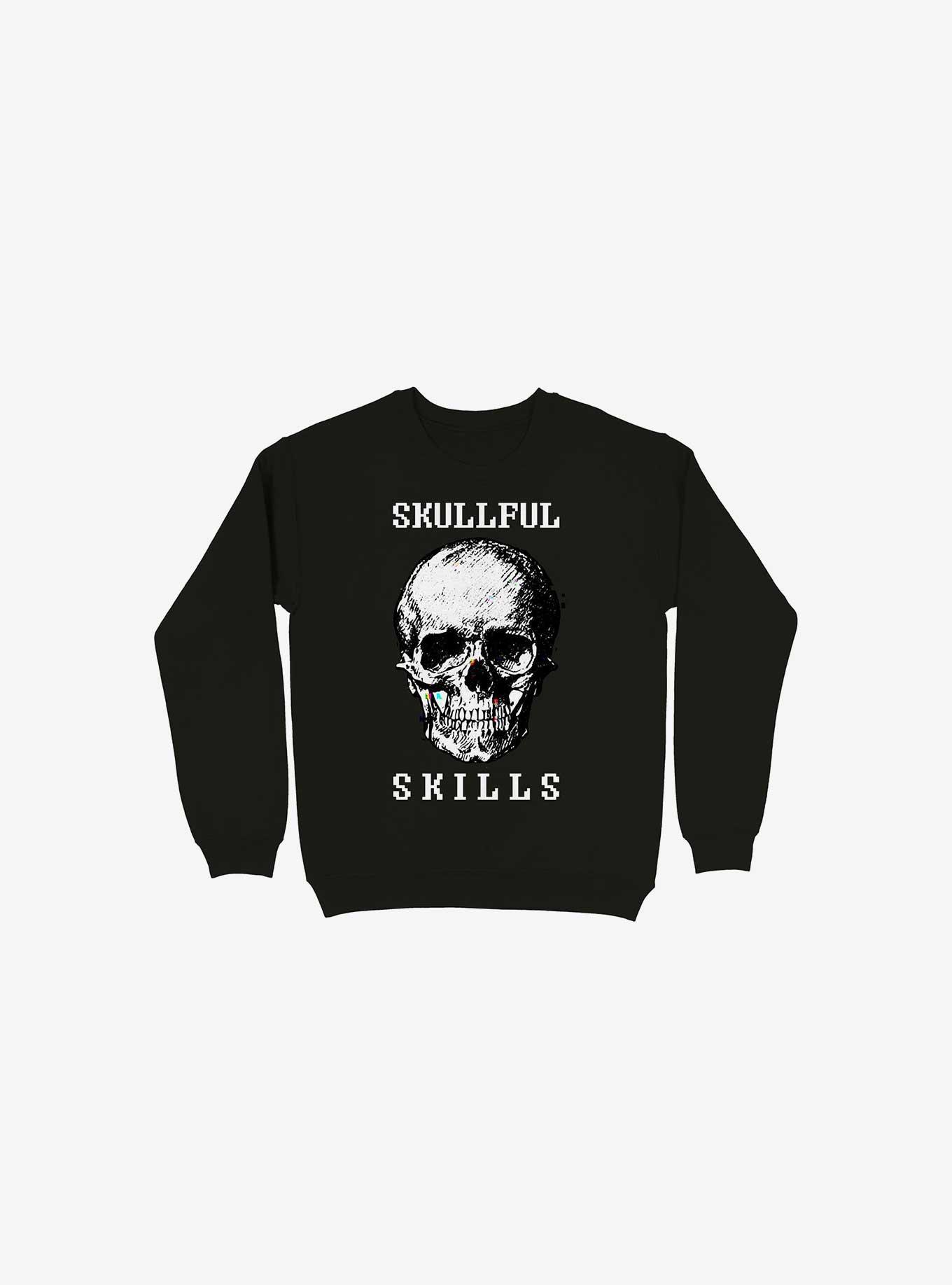 Skullful Skills Sweatshirt, BLACK, hi-res
