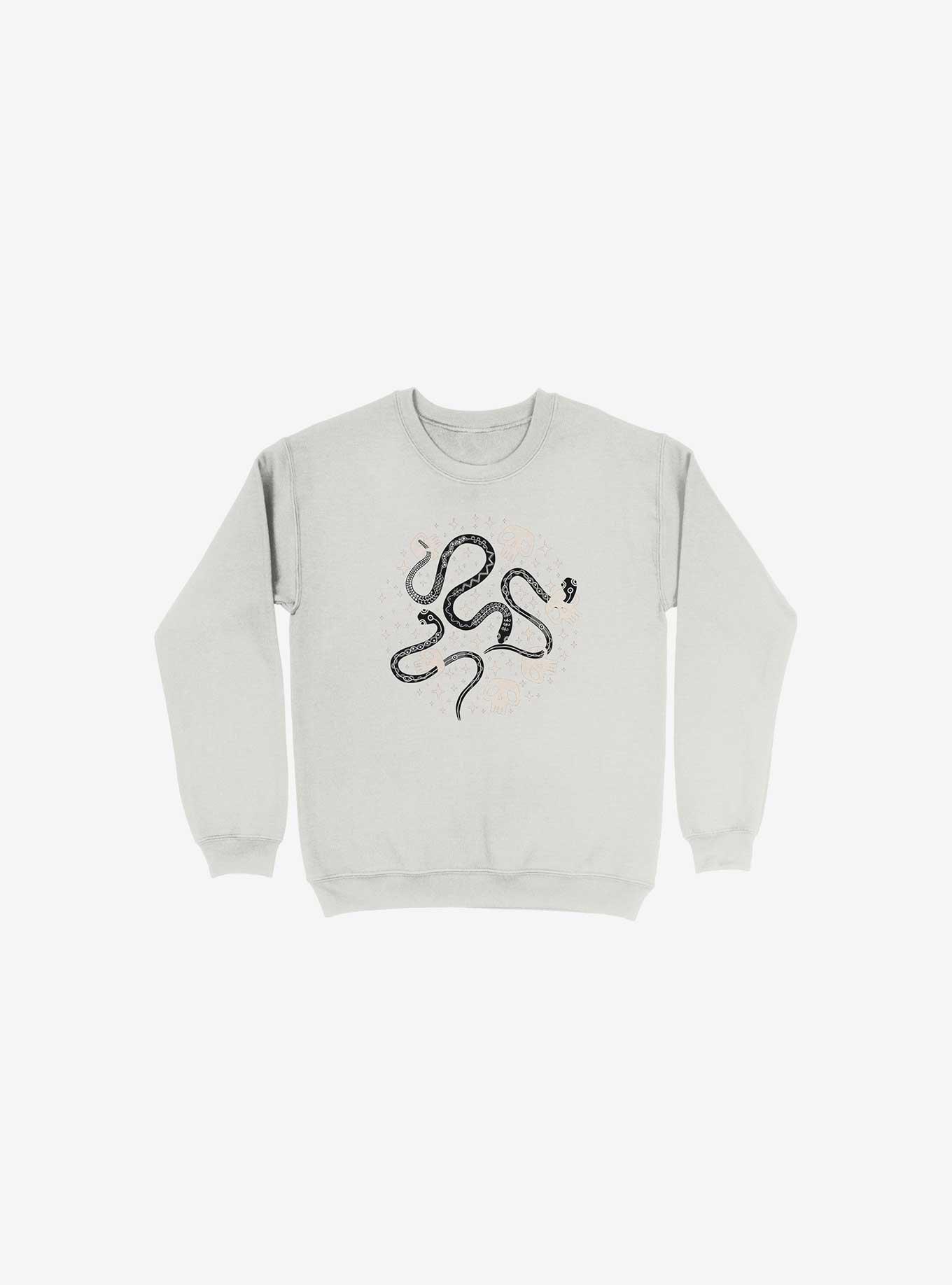 Skulls And Snakes Sweatshirt, WHITE, hi-res